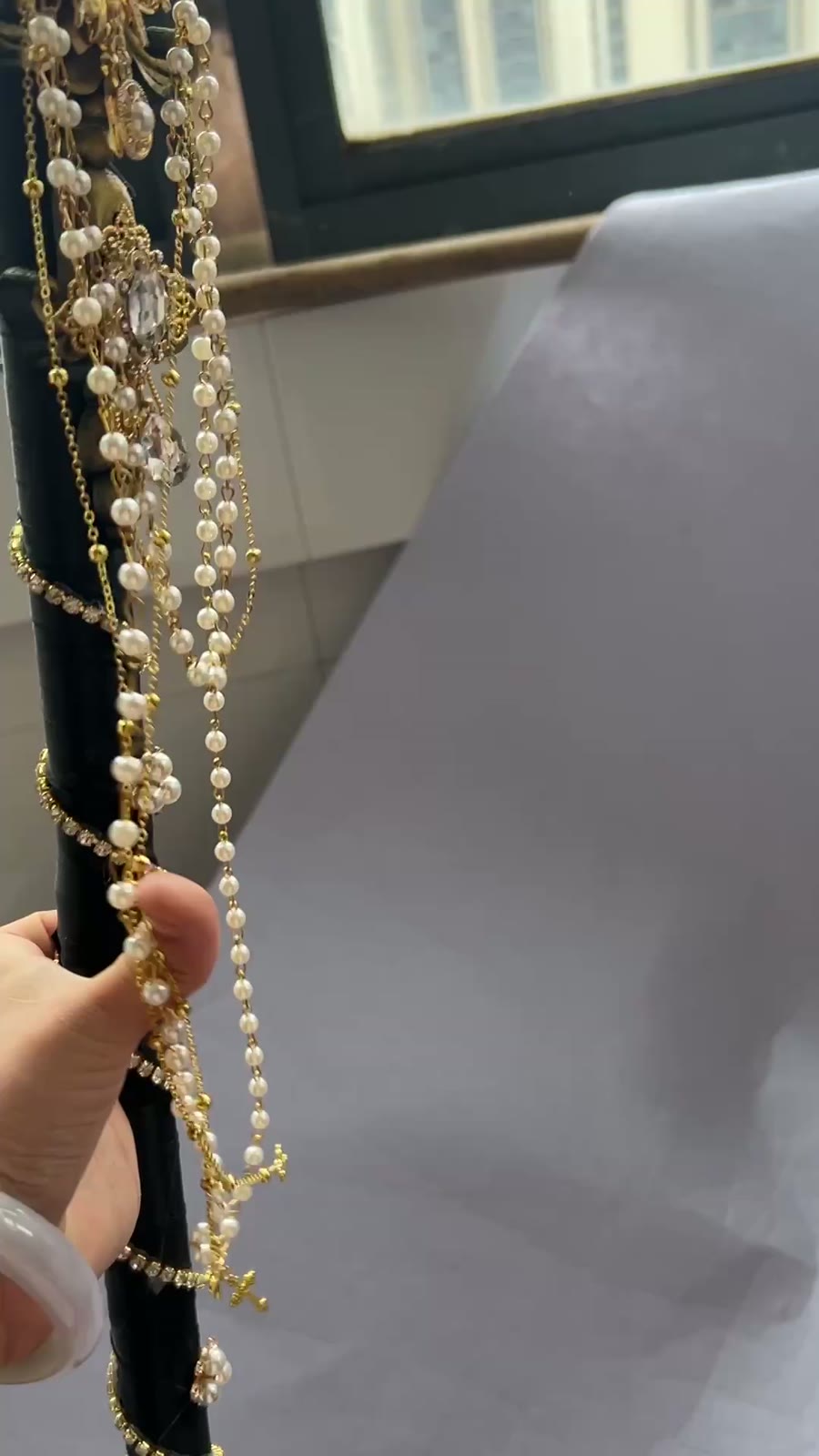 Lolita Black Gold Angel Wing Scepter Staff