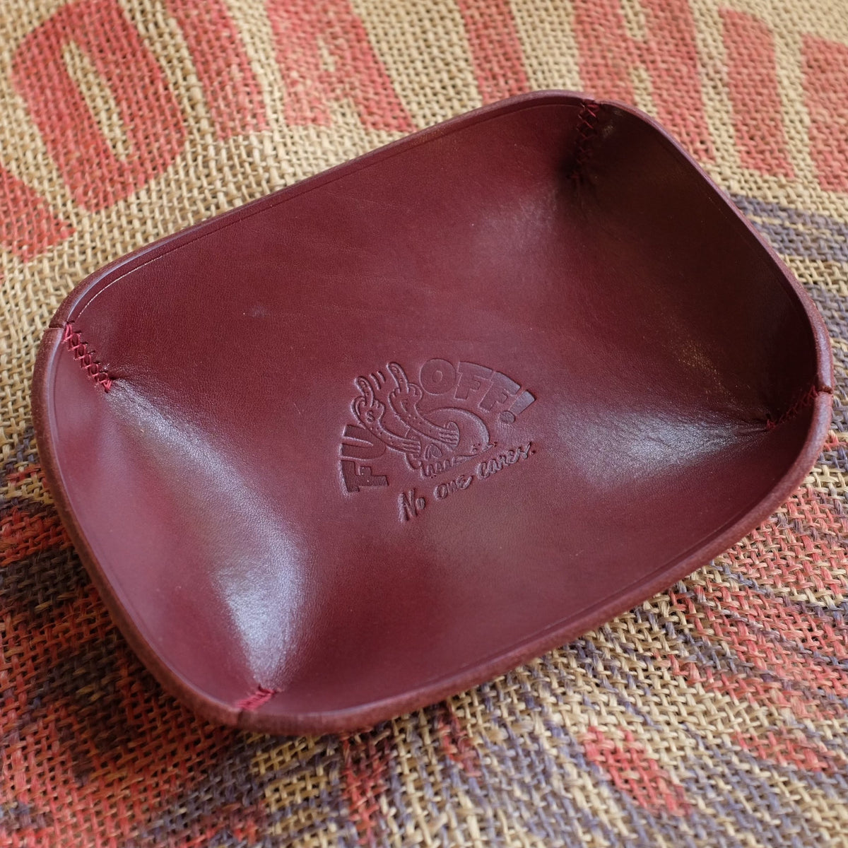 Wine Red Tochigi Saddle Leather Catch-All Tray