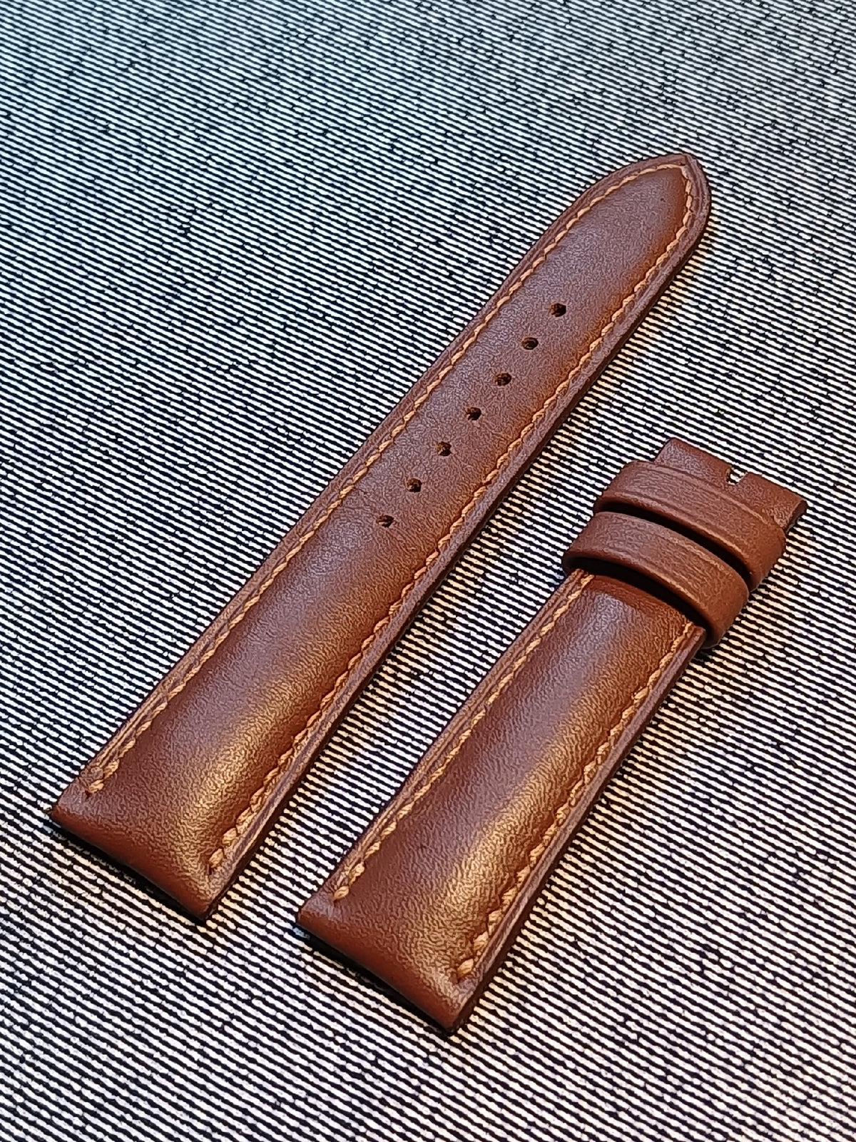 Brown Leather Watch Strap 20mm