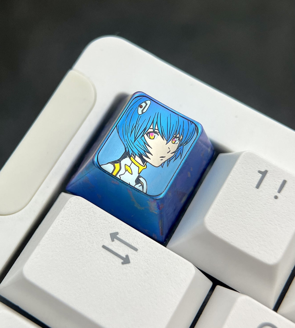 Titanium Alloy Rei Ayanami 1u Keycap