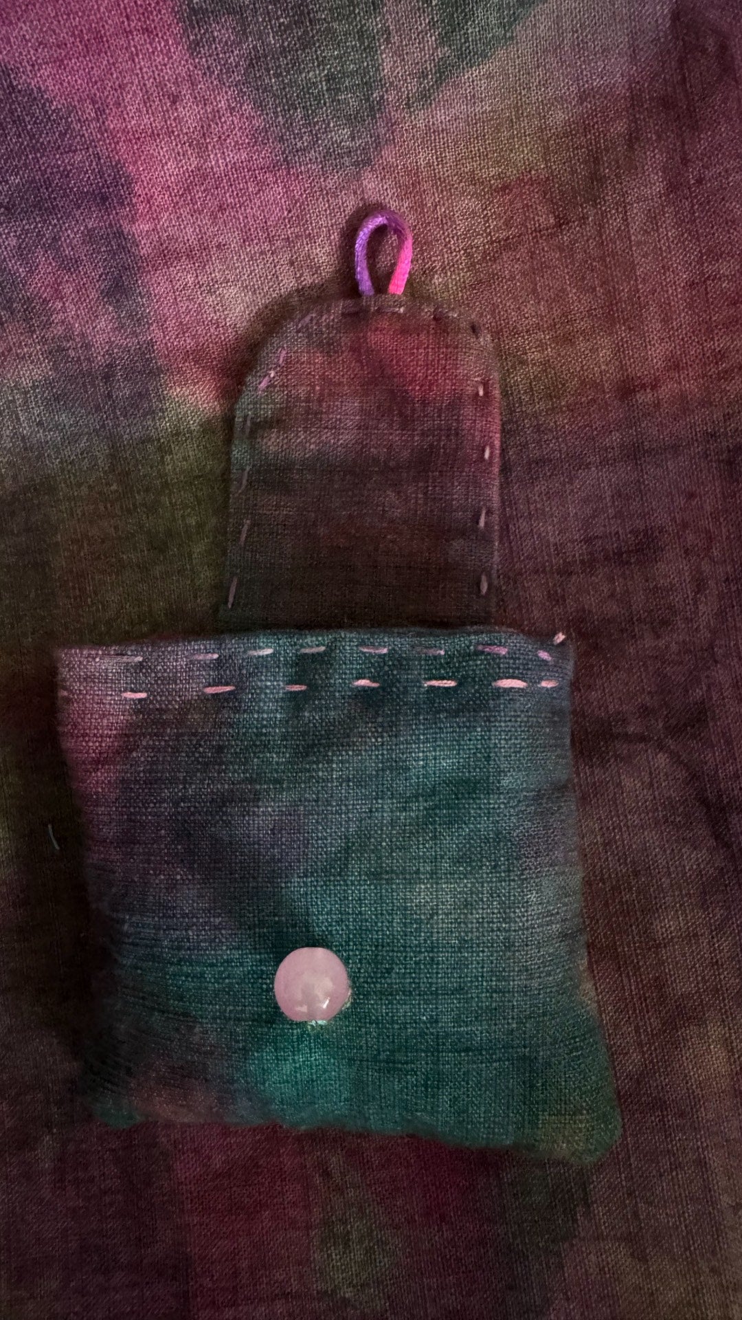 Handwoven Plant-Dyed Double-Layer Fabric Pouch