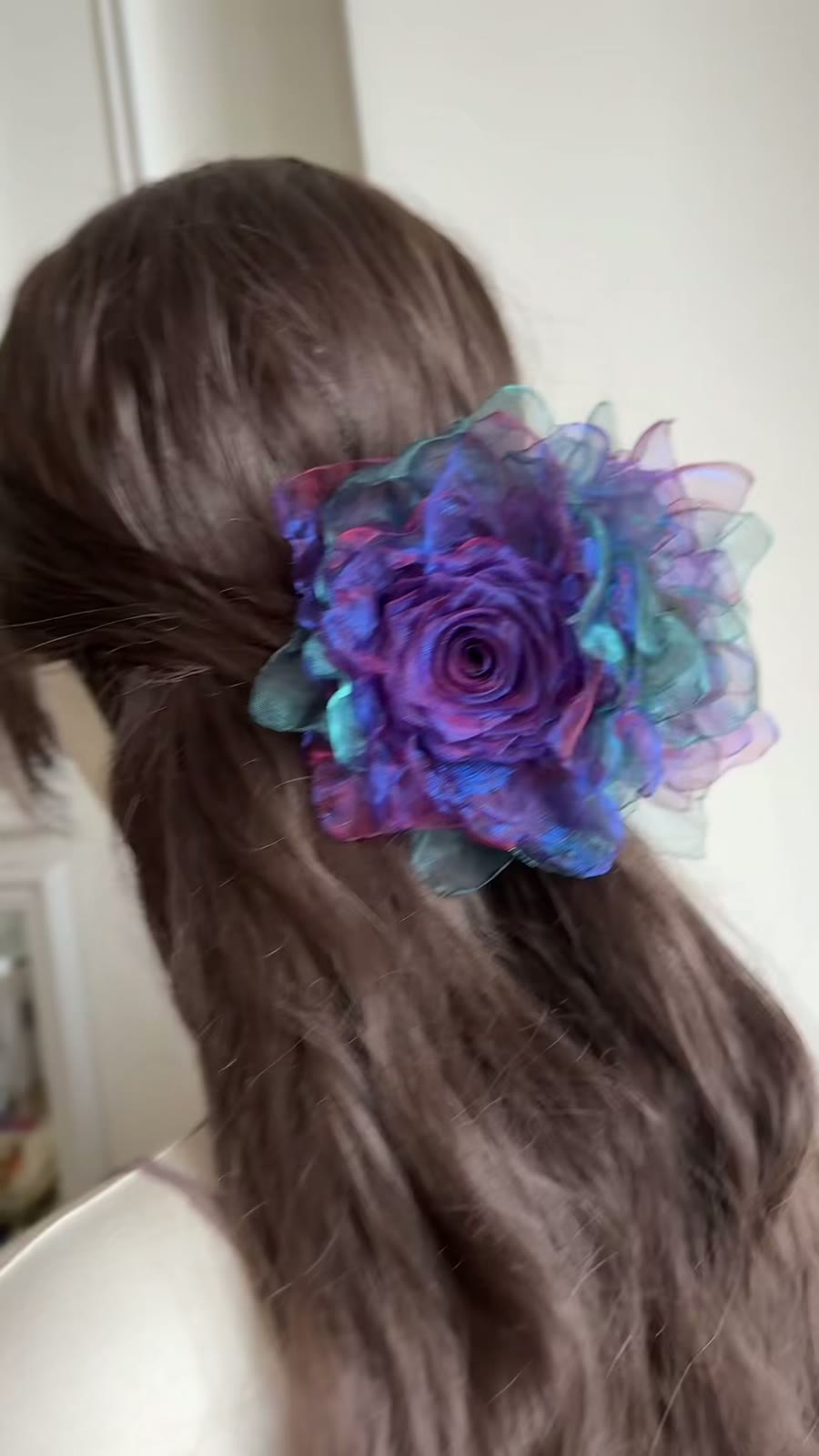 Handmade Fabric Rose Hair Clip