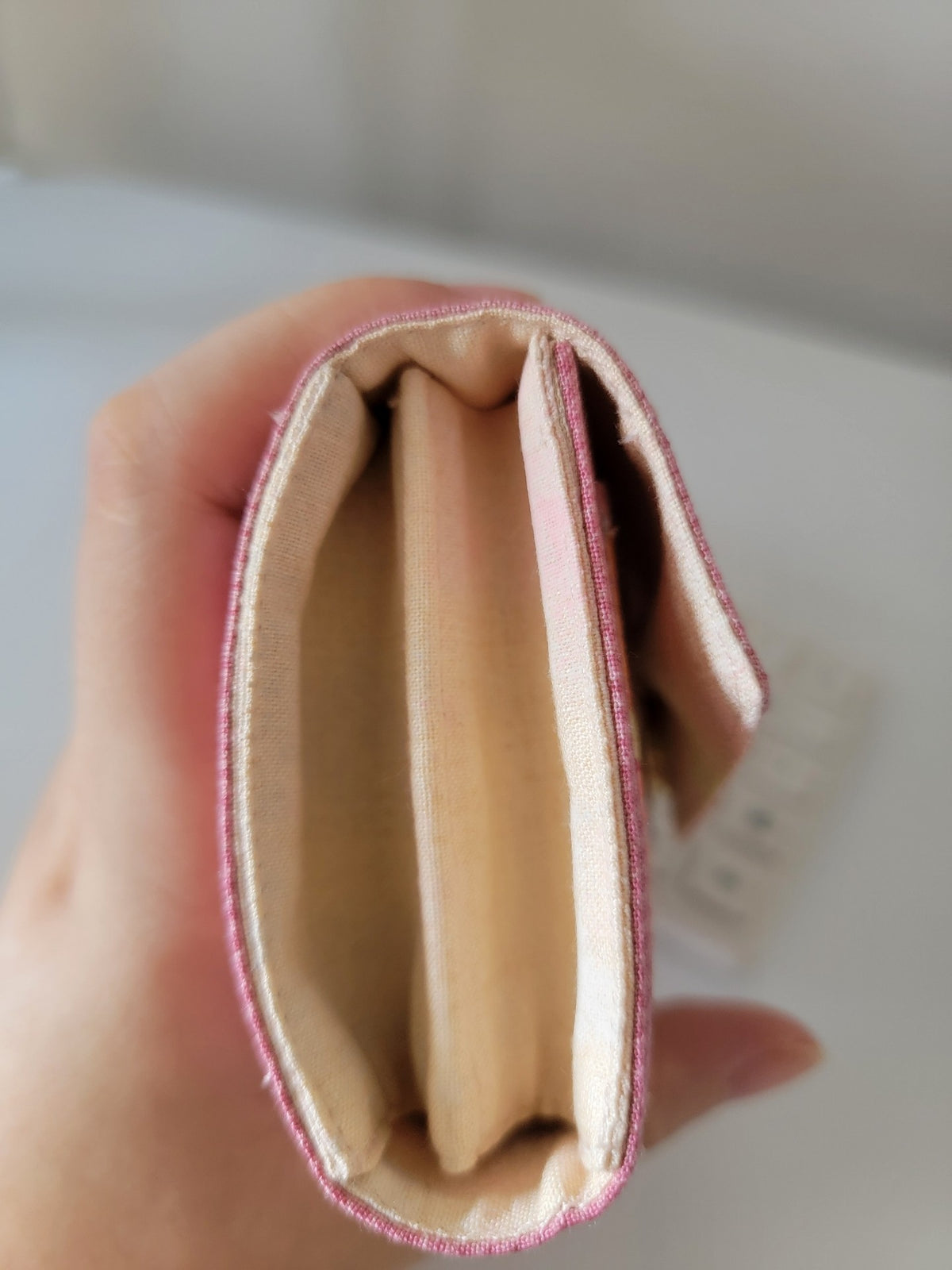 Handmade Pink Fabric Envelope Wallet
