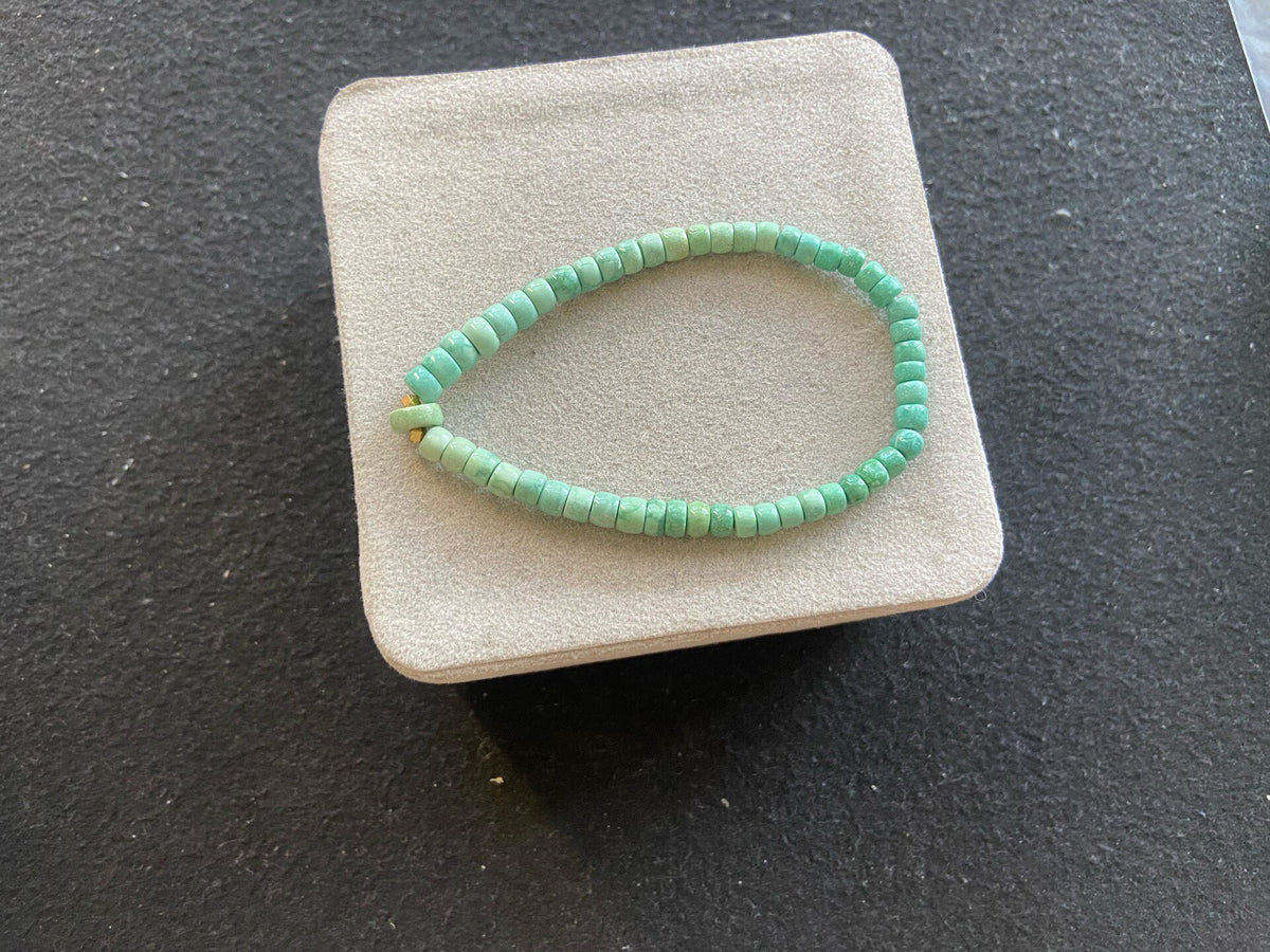 Bracciale con Perline a Disco in Turchese Rare Mustard Seed