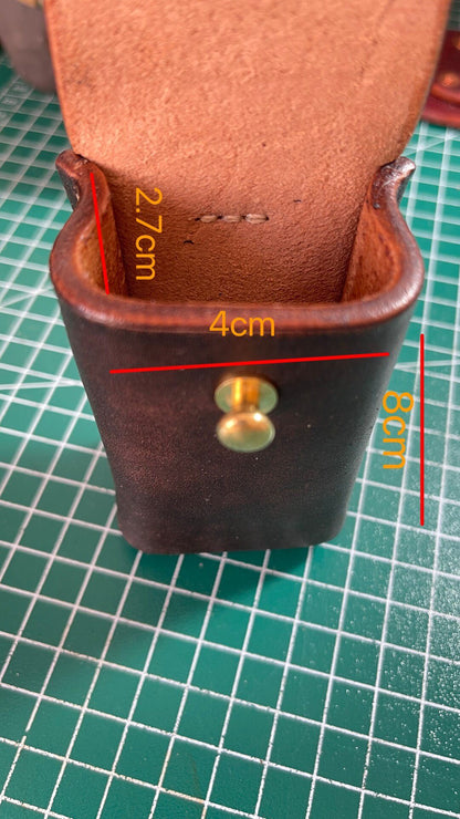 Hand-Stitched Vegetable-Tanned Cowhide Stamp and Tool Case