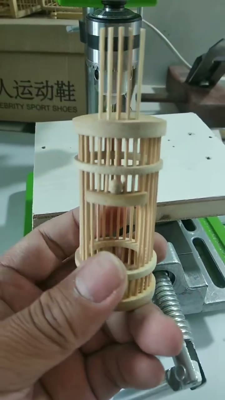 Handcrafted Bamboo Cricket Cage Handheld 30mm