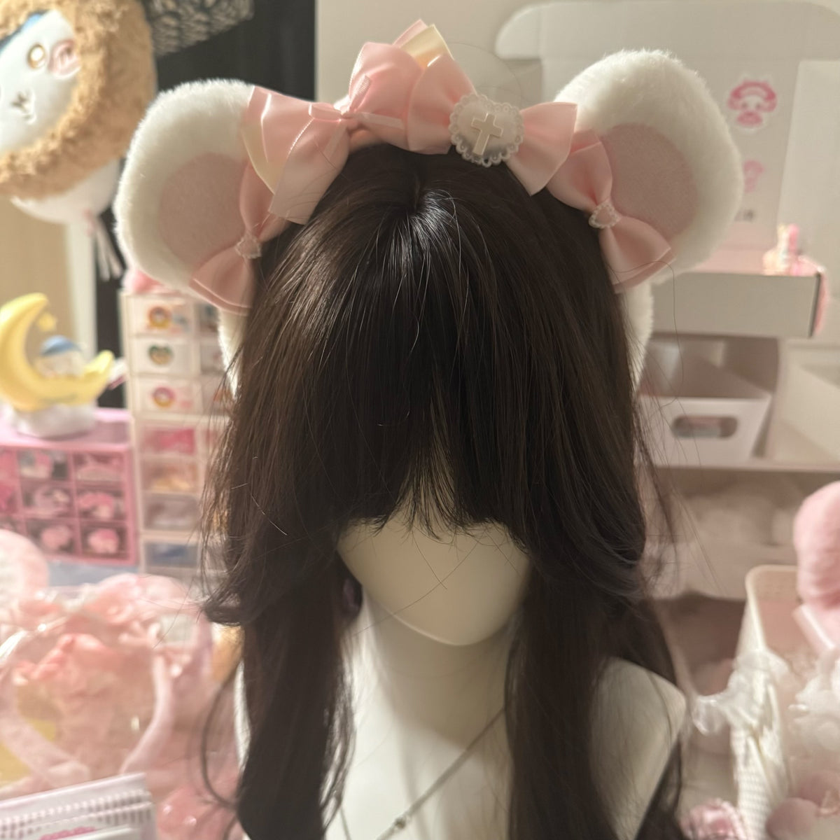 Plush Bear Ear Bow Headband