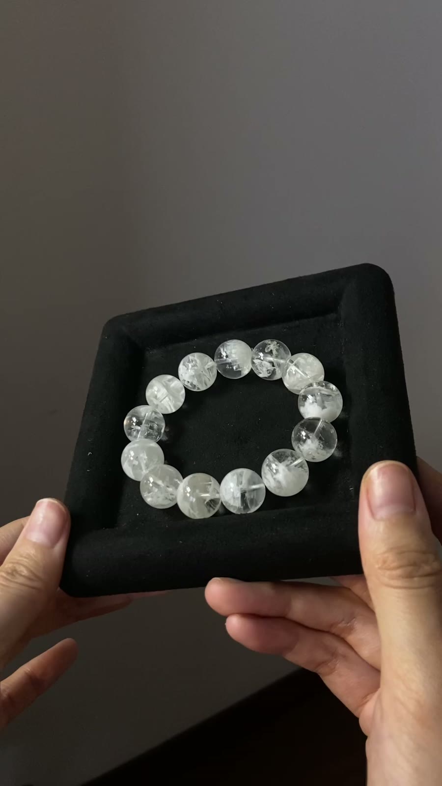 Bracciale con perle in Quarzo Phantom Snowflake bianco