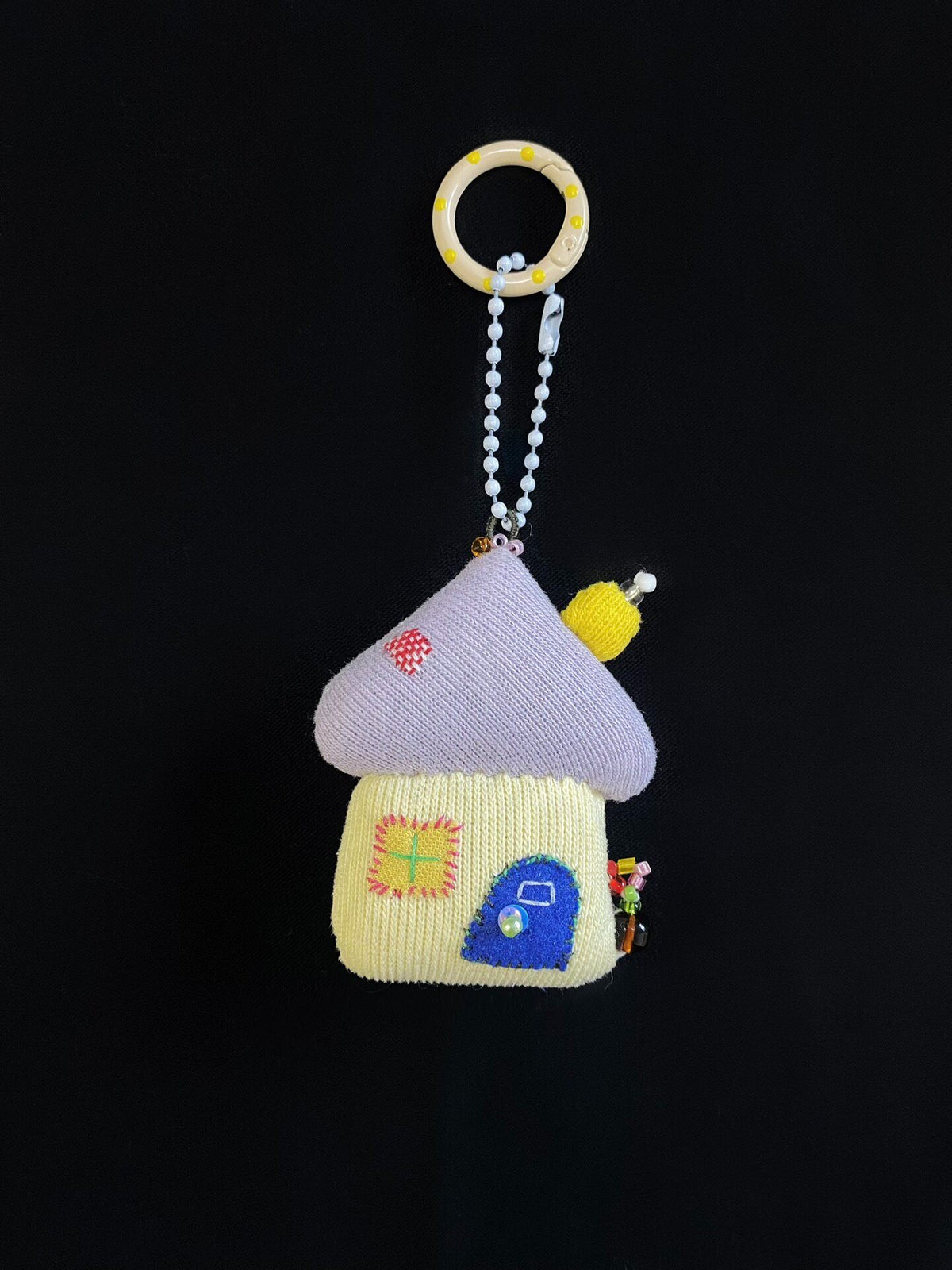 Porte-clés charm maison tricotée artisanale