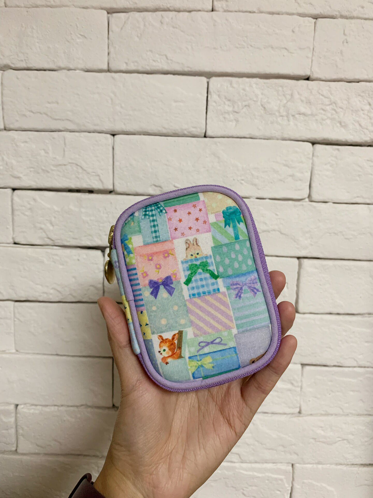 Pastel Animal Print Zip Pouch