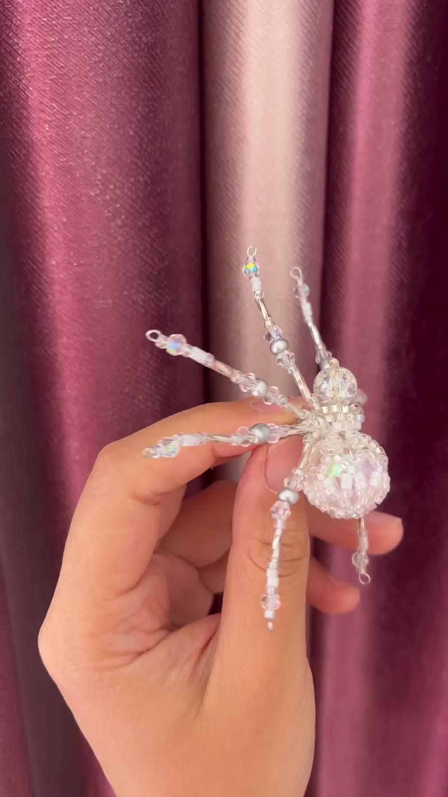 Crystal Bead Spider Hair Accessory Stainless Steel Wire