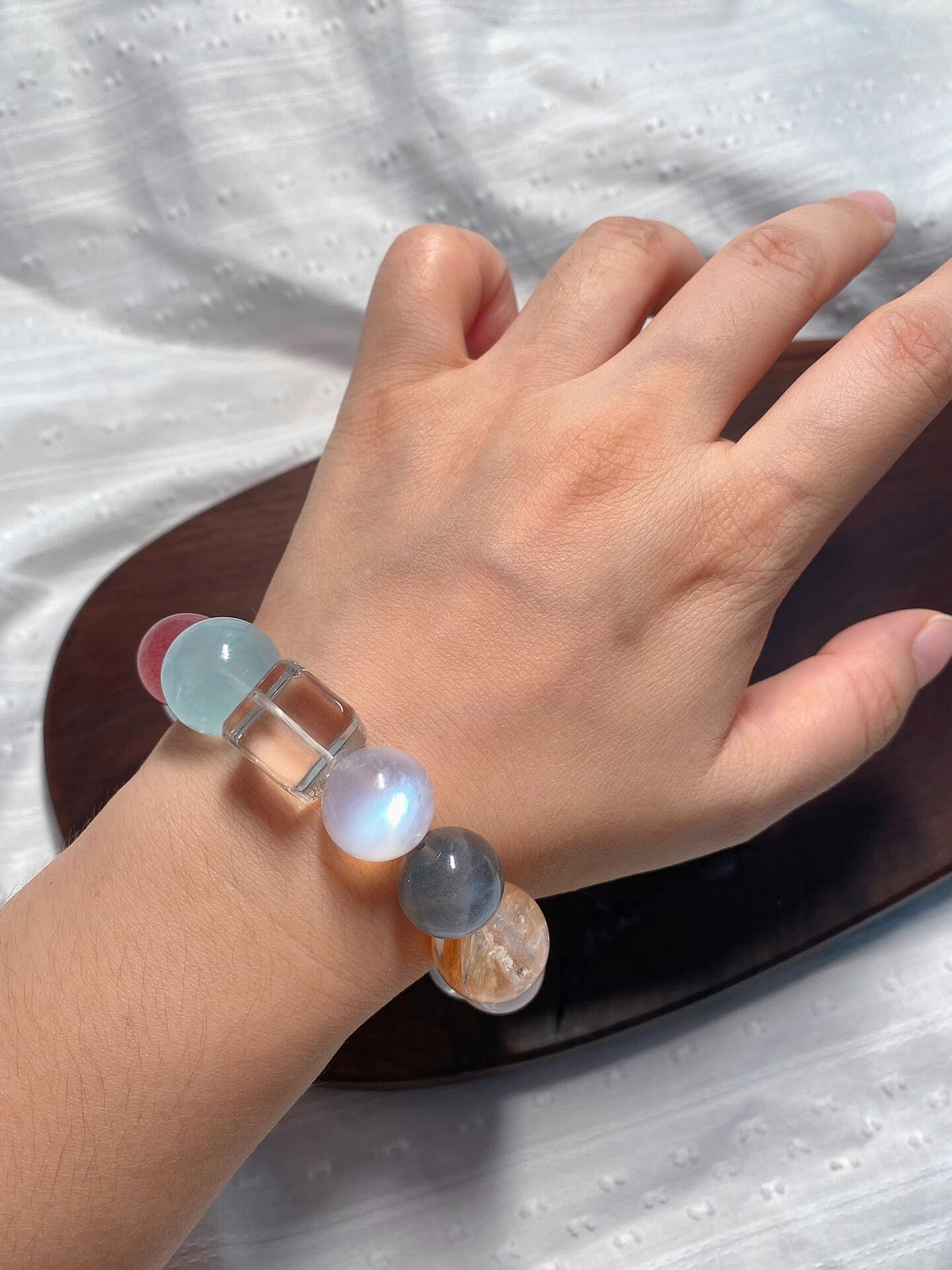 Natural Crystal Multi-Gemstone Bracelet