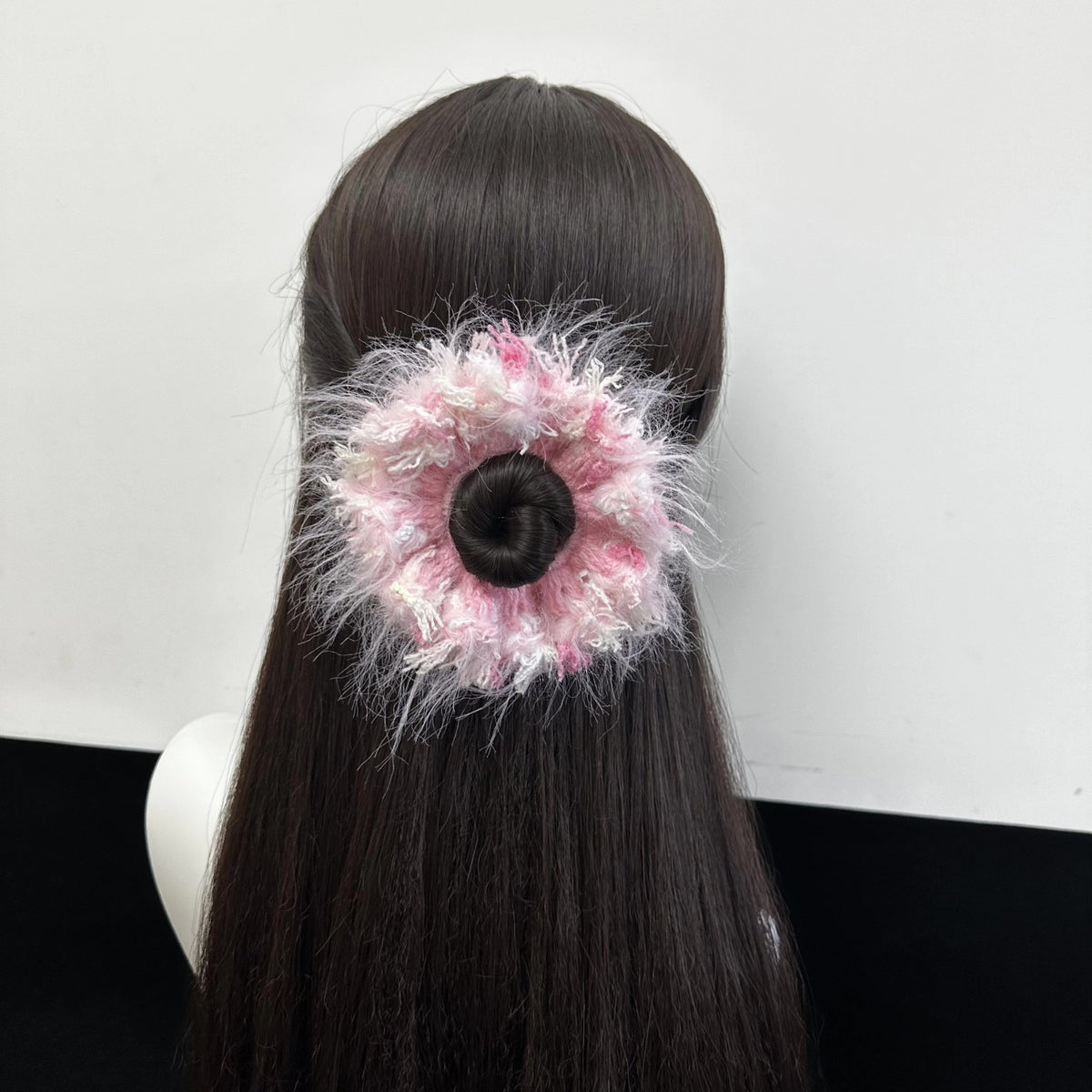 Hand Crochet Floral Hair Scrunchie