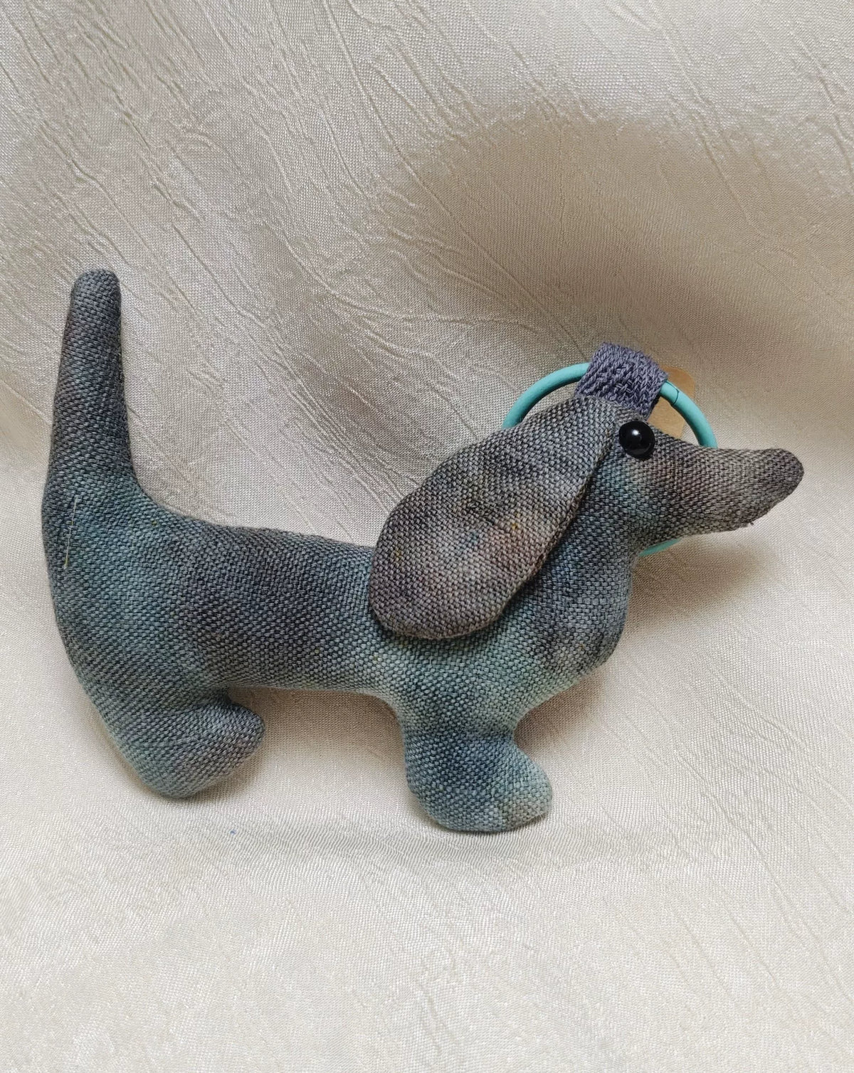 Handmade Dachshund Fabric Ornament Keychain