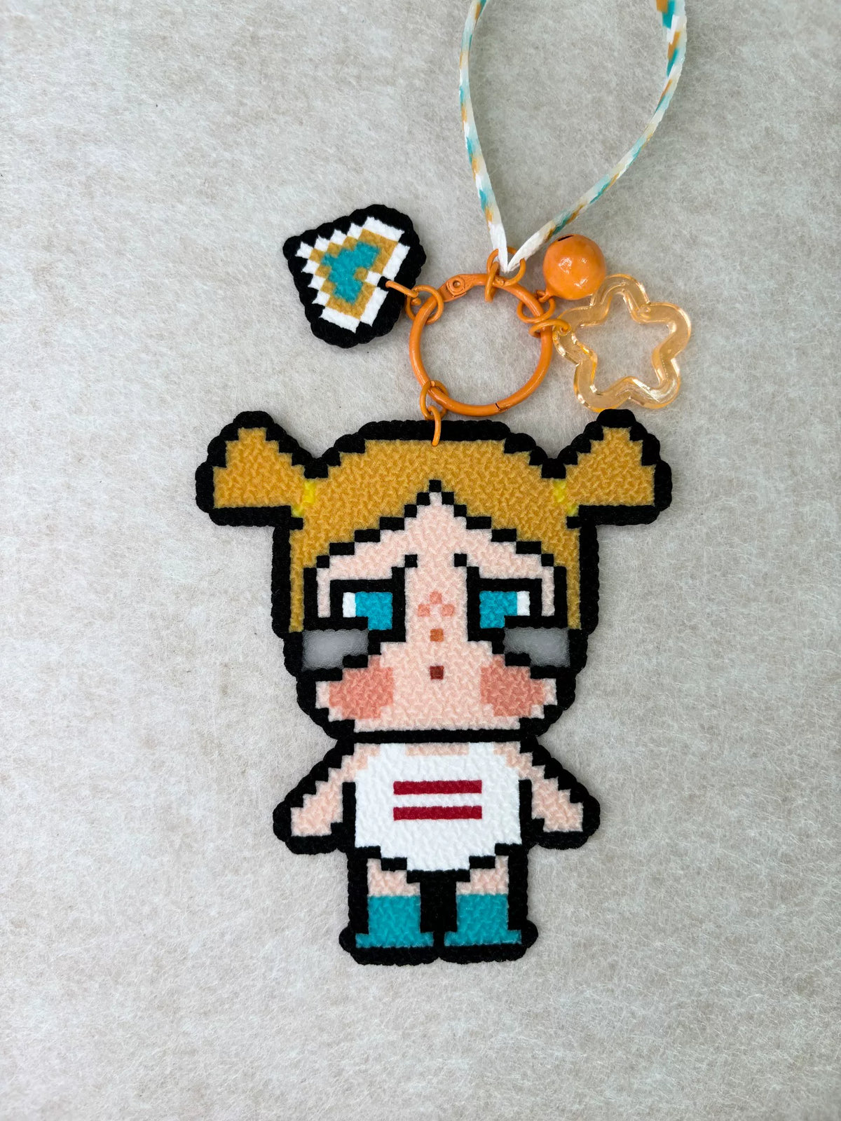 Cry Baby Pixel Art Keychain Bag Charm