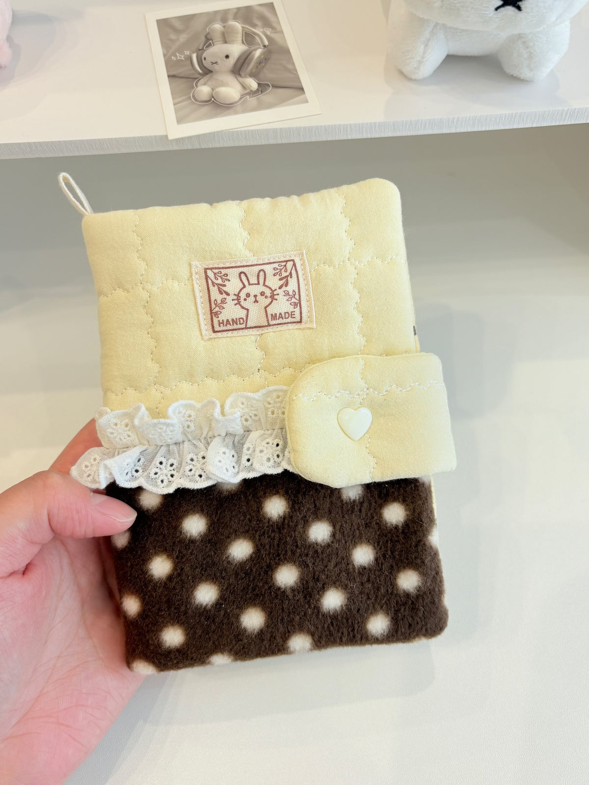Karamellpudding Polka Dot Passfodral Plånbok
