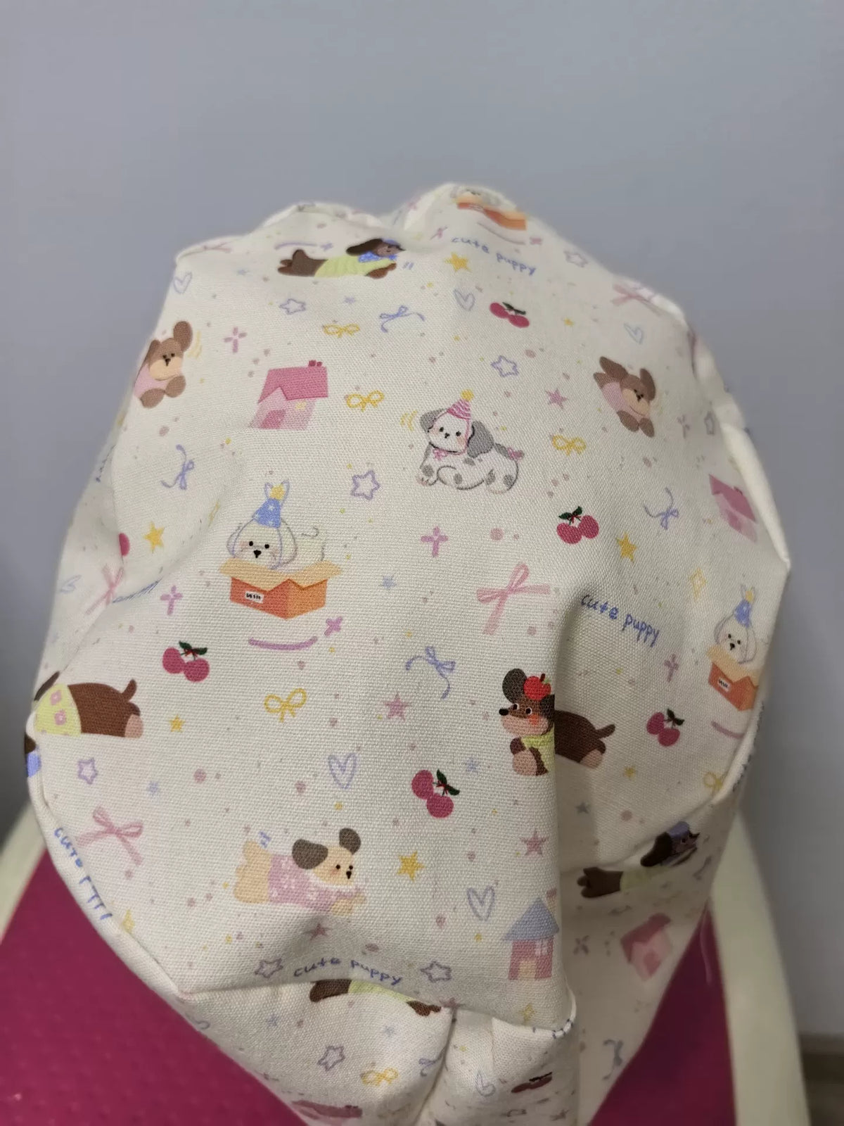コットンキャンバス ダックスハンド プリント サージカルキャップ