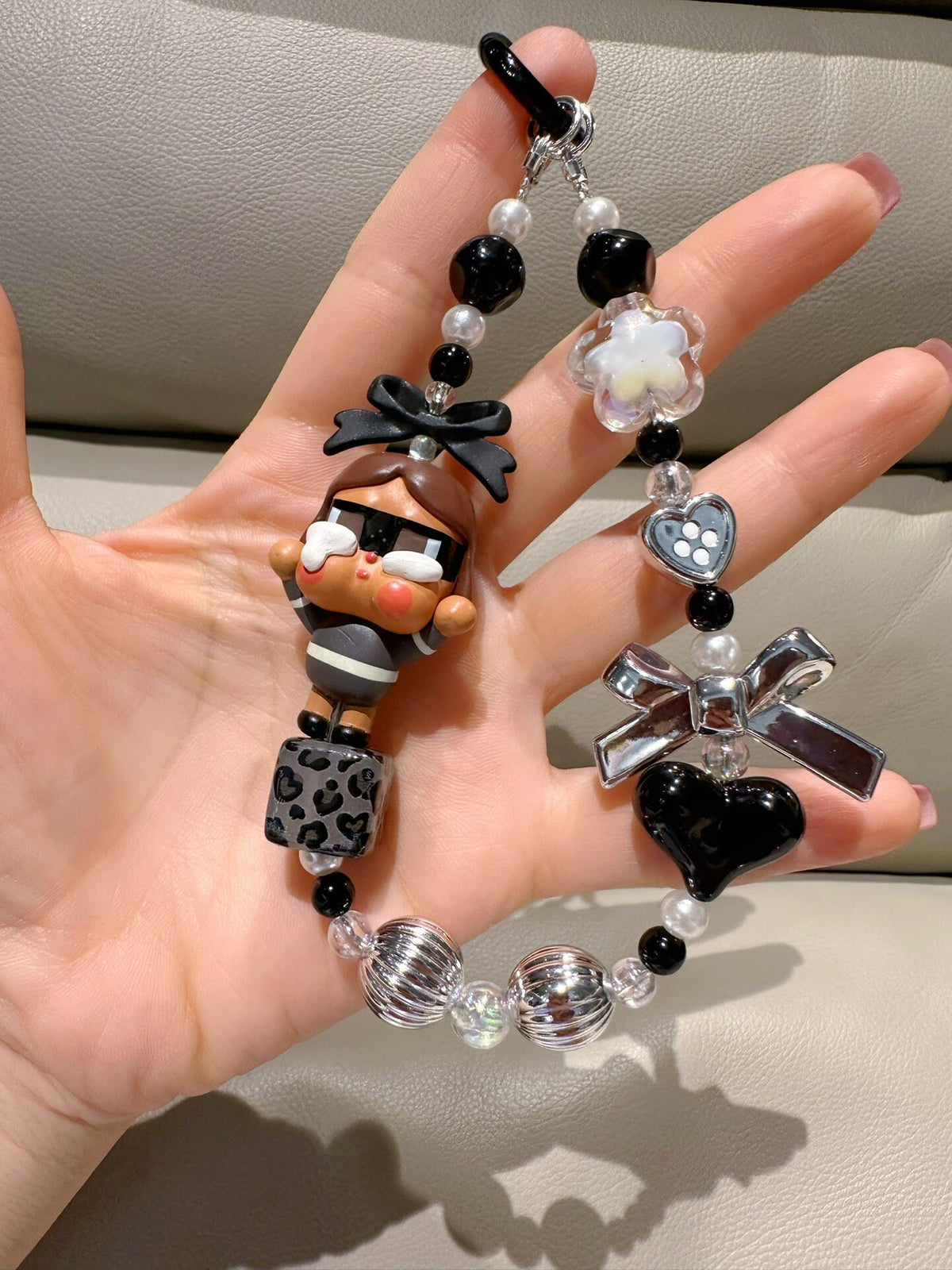 Crying Sunglasses Doll Phone Chain Keychain