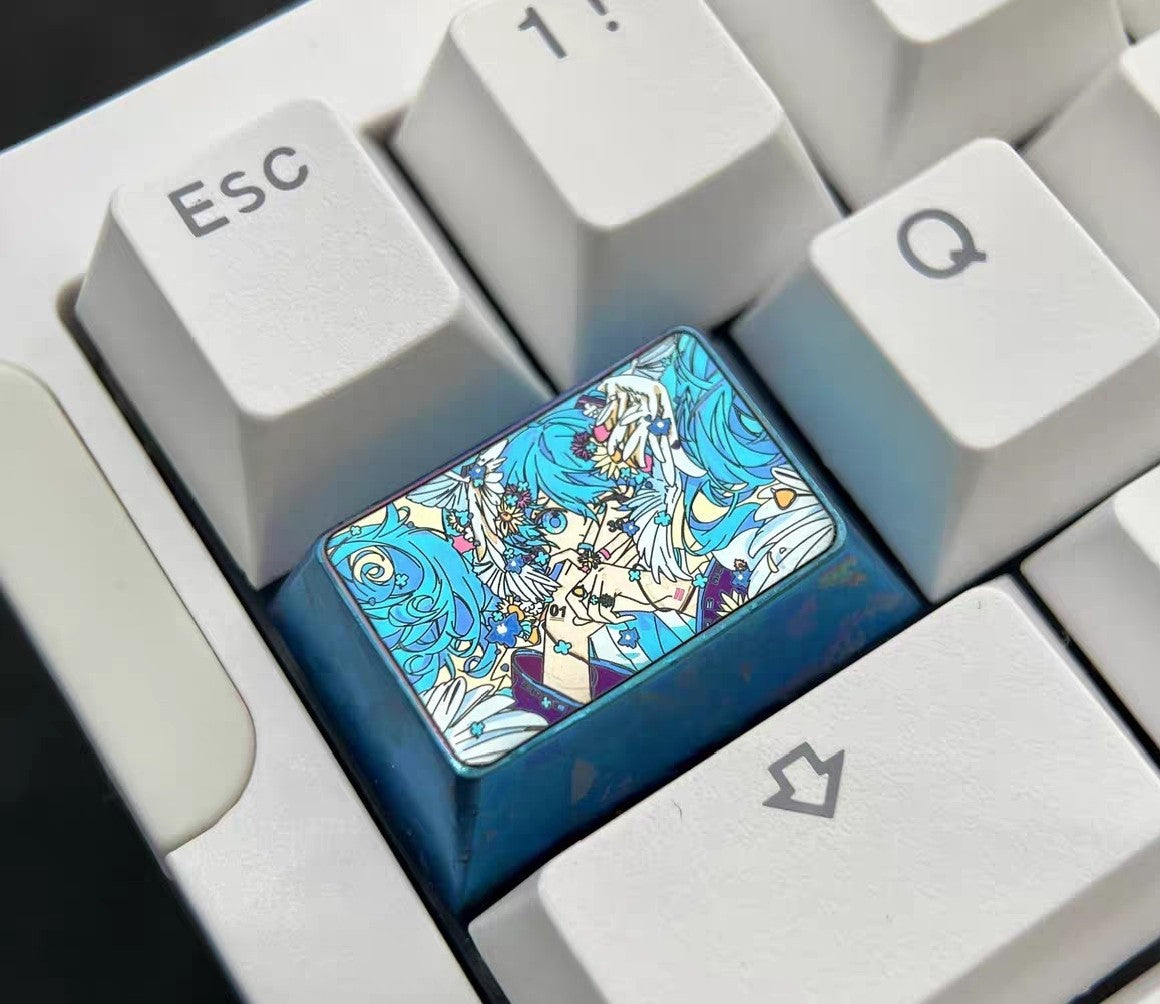 Hatsune Miku 1.5u Titanium Alloy Keycap