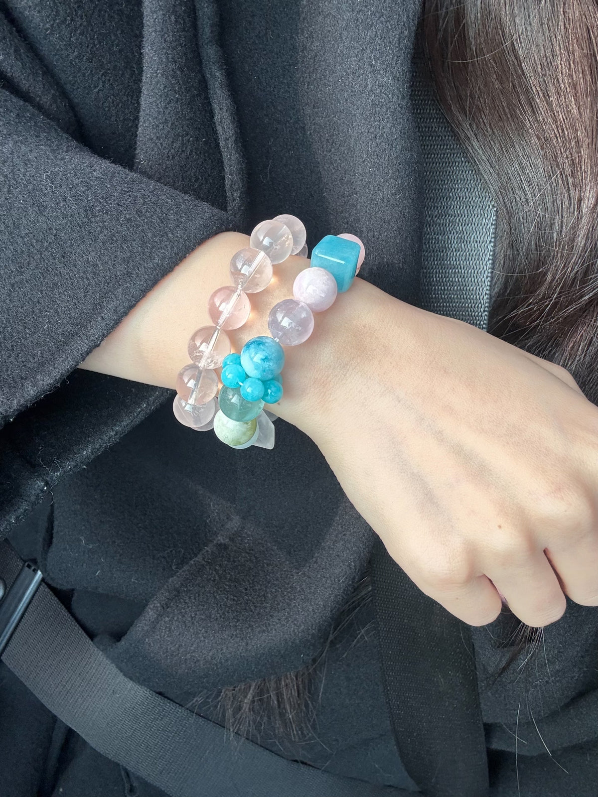 Rainbow Gemstone Crystal Bracelet 11-13mm