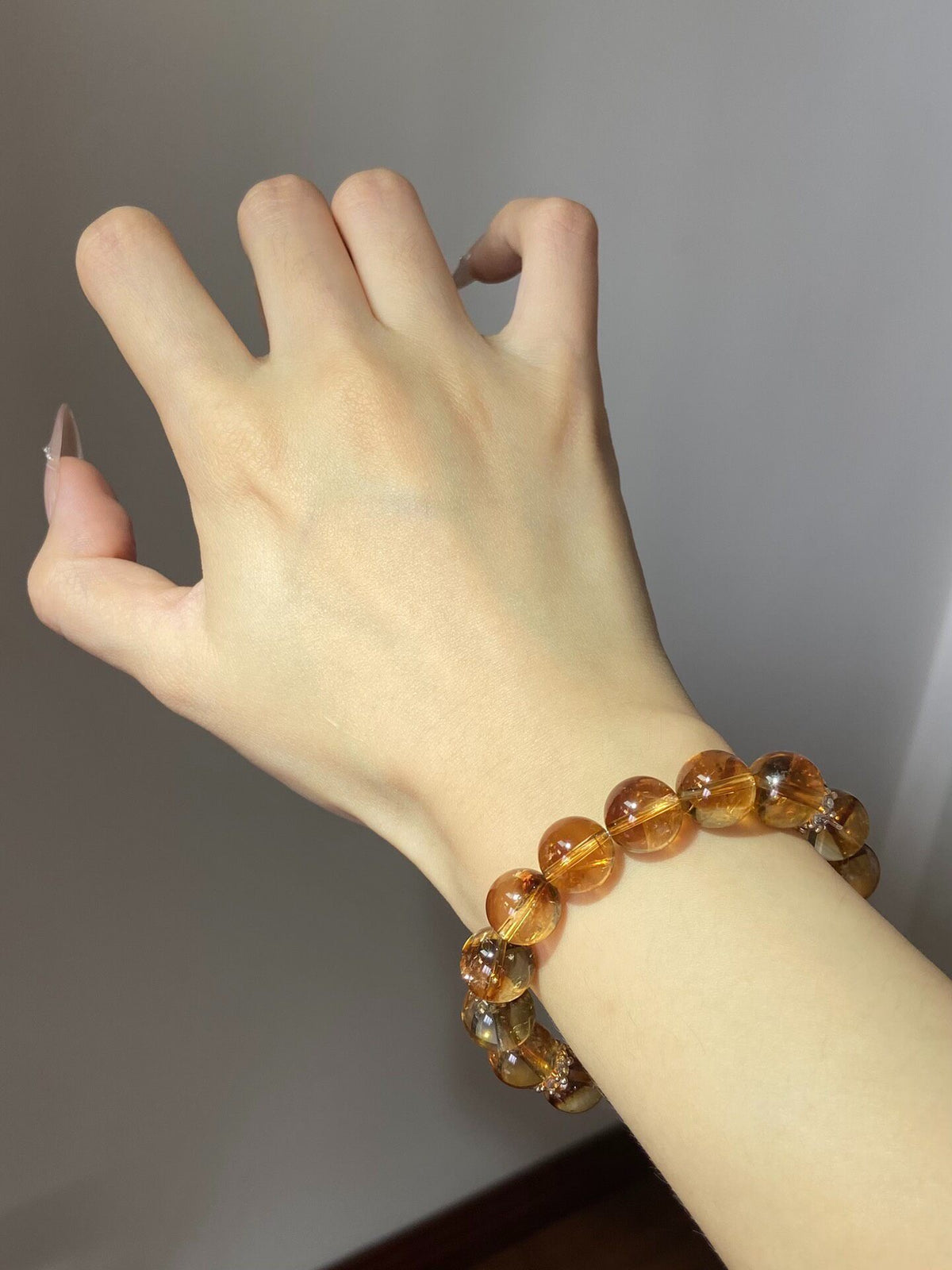 Yellow Crystal Bracelet 11mm Beads