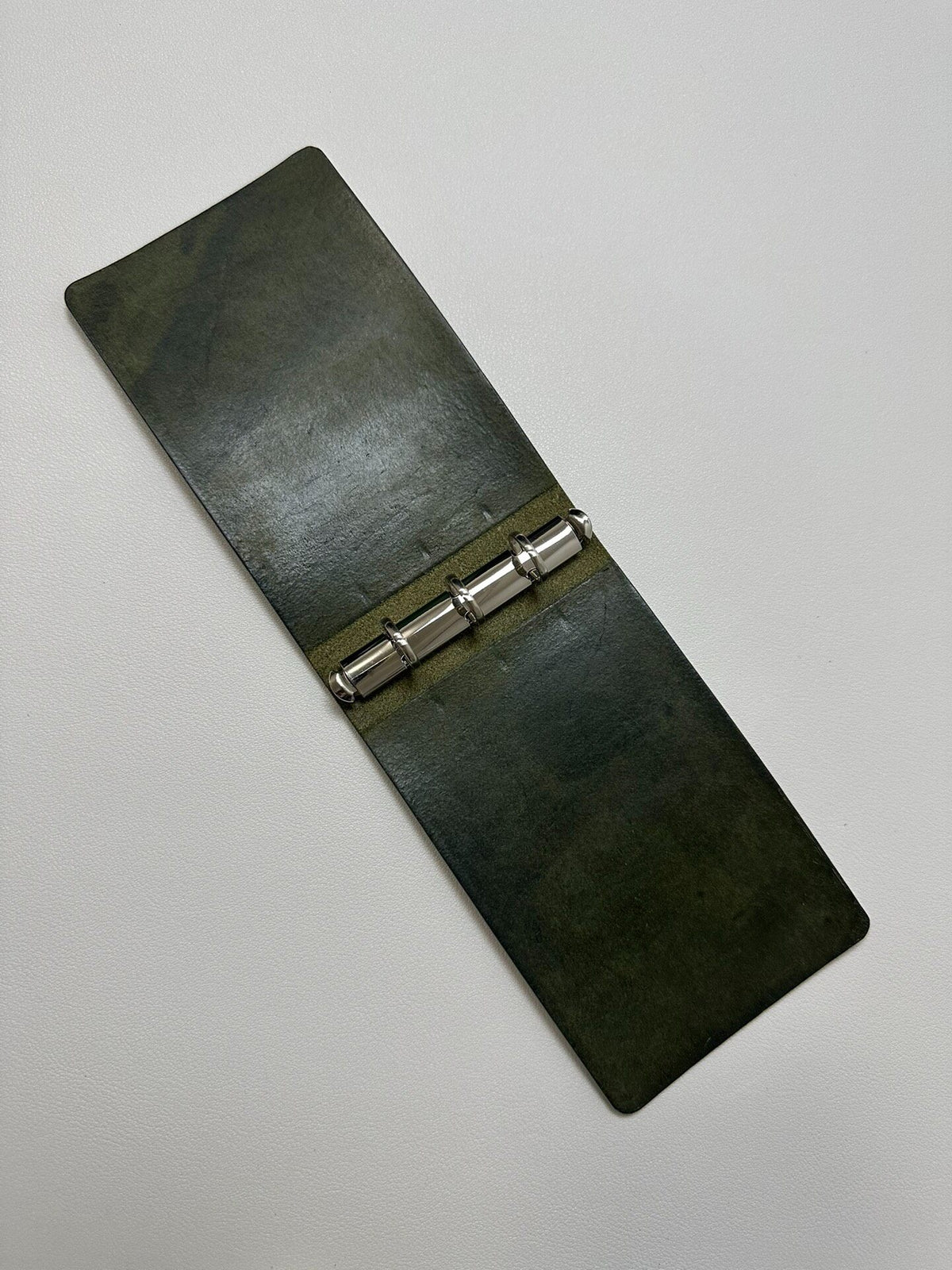 Capa de Couro para Caderno de 3 Anéis Verde