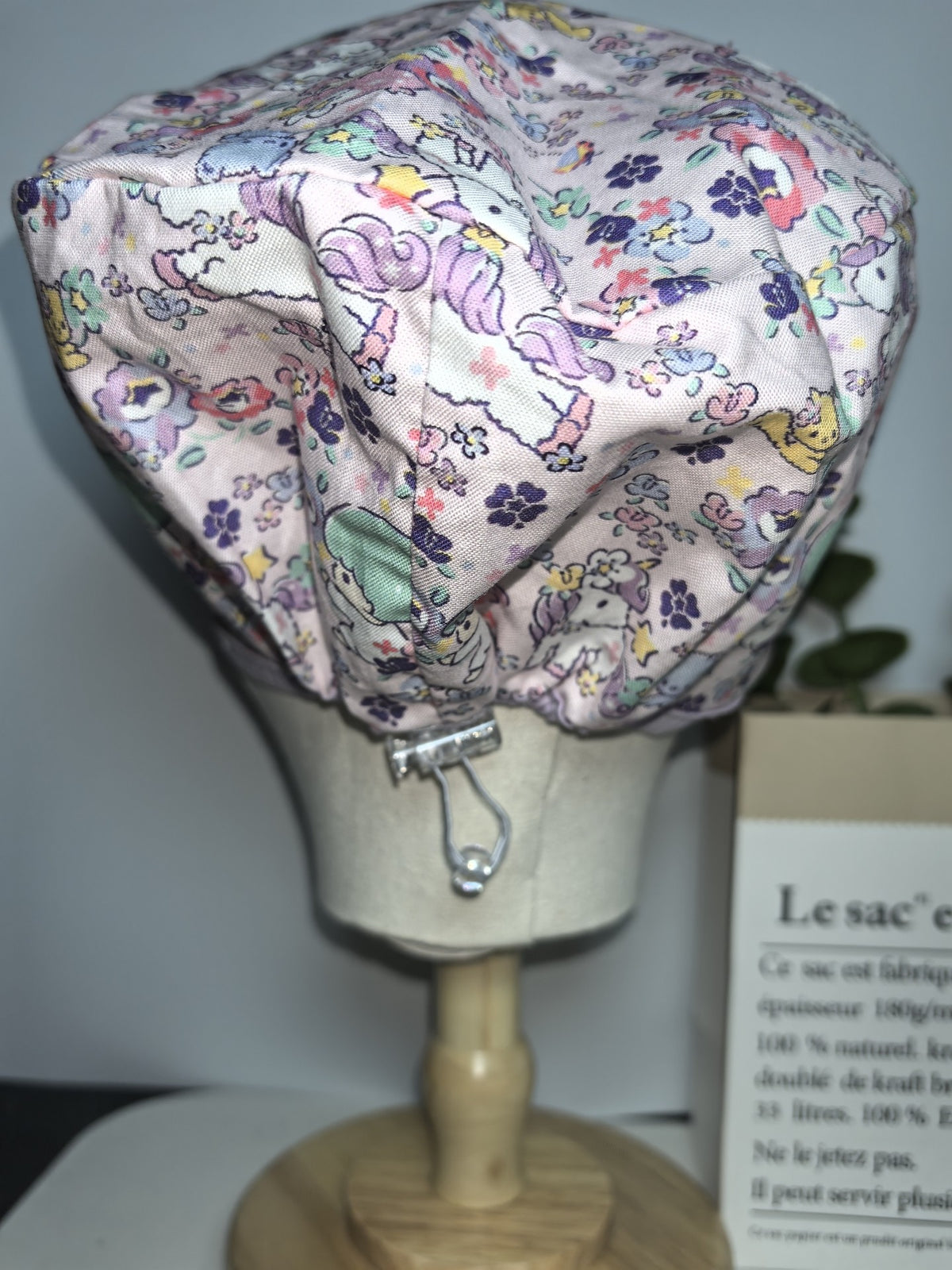 Cotton Unicorn Print Medical Cap