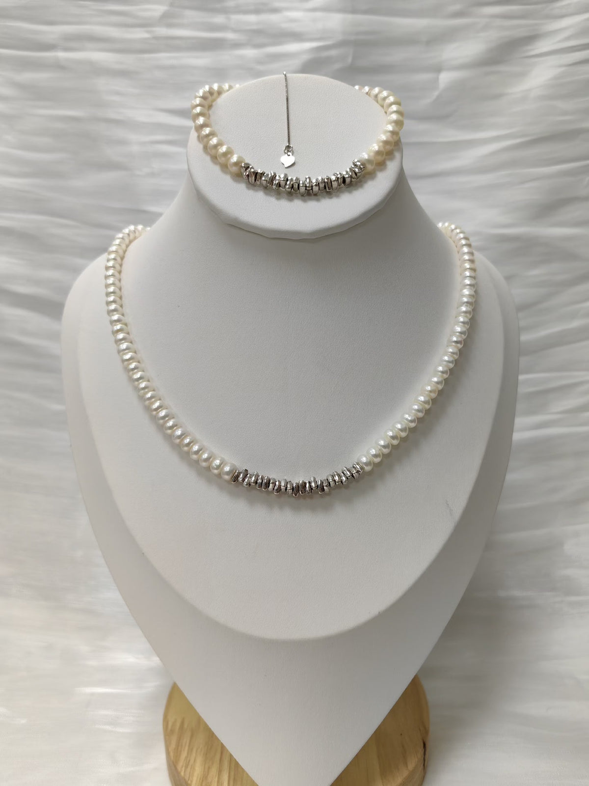 Natural Freshwater Pearl Silver Jewelry Set