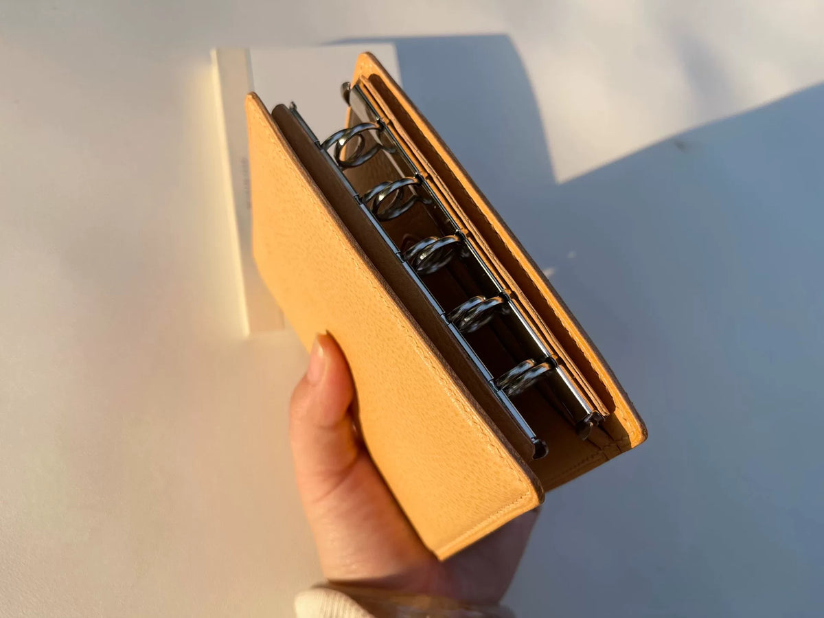 A8 Drehring-Einband mbox Leder