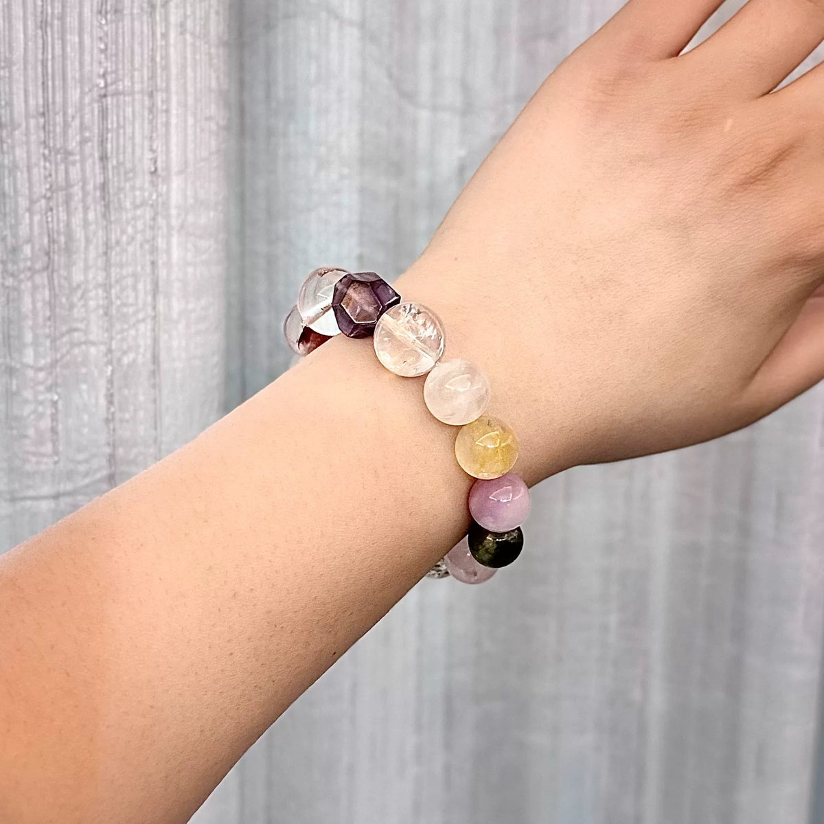 Mixed Gemstone Beaded Stretch Bracelet