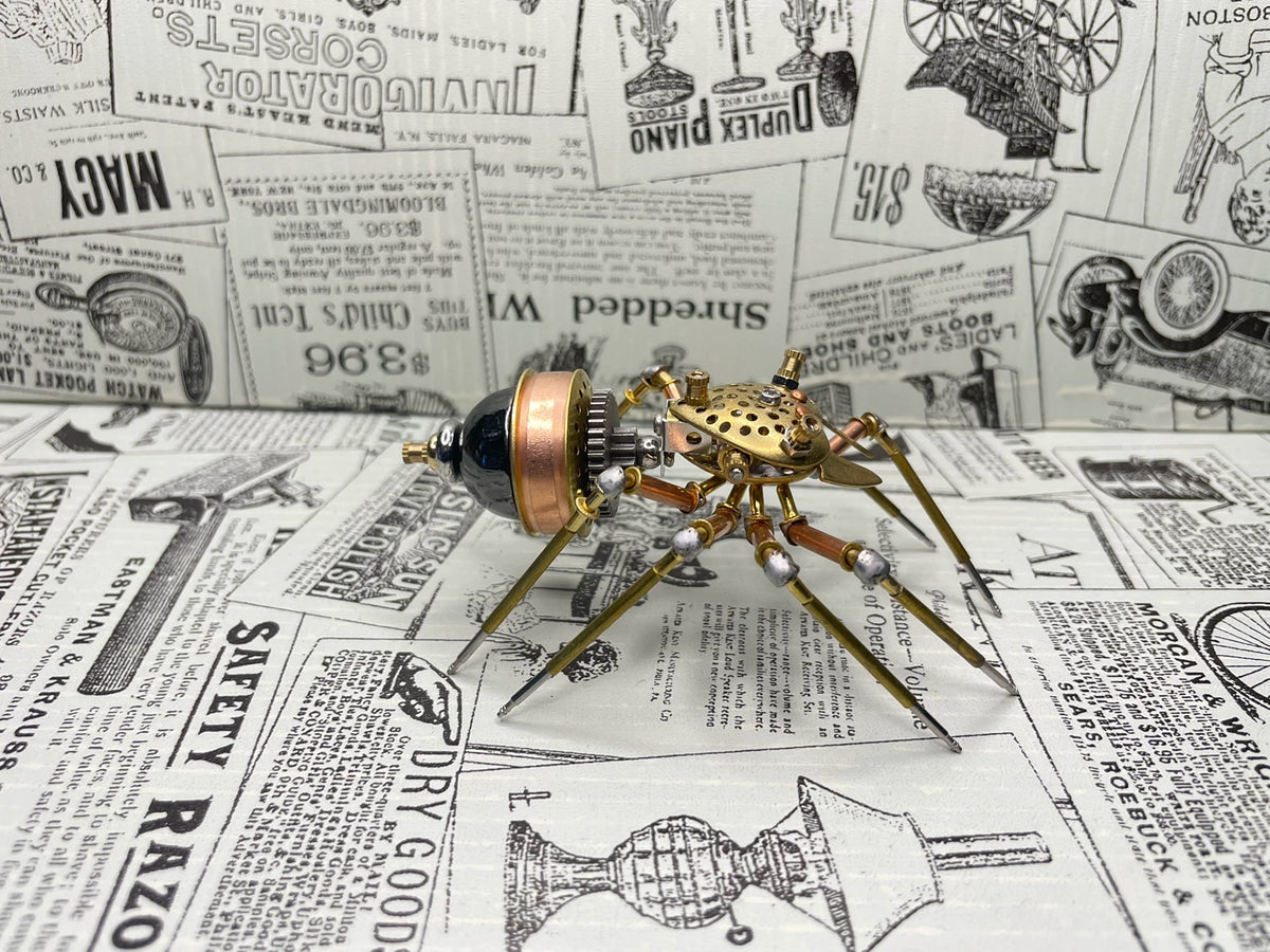 Steampunk mechanische Spinnen-Figur aus Messing