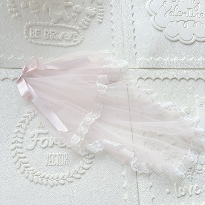 Pink Rose Heart Mini Top Hat with Veil Lolita Headpiece