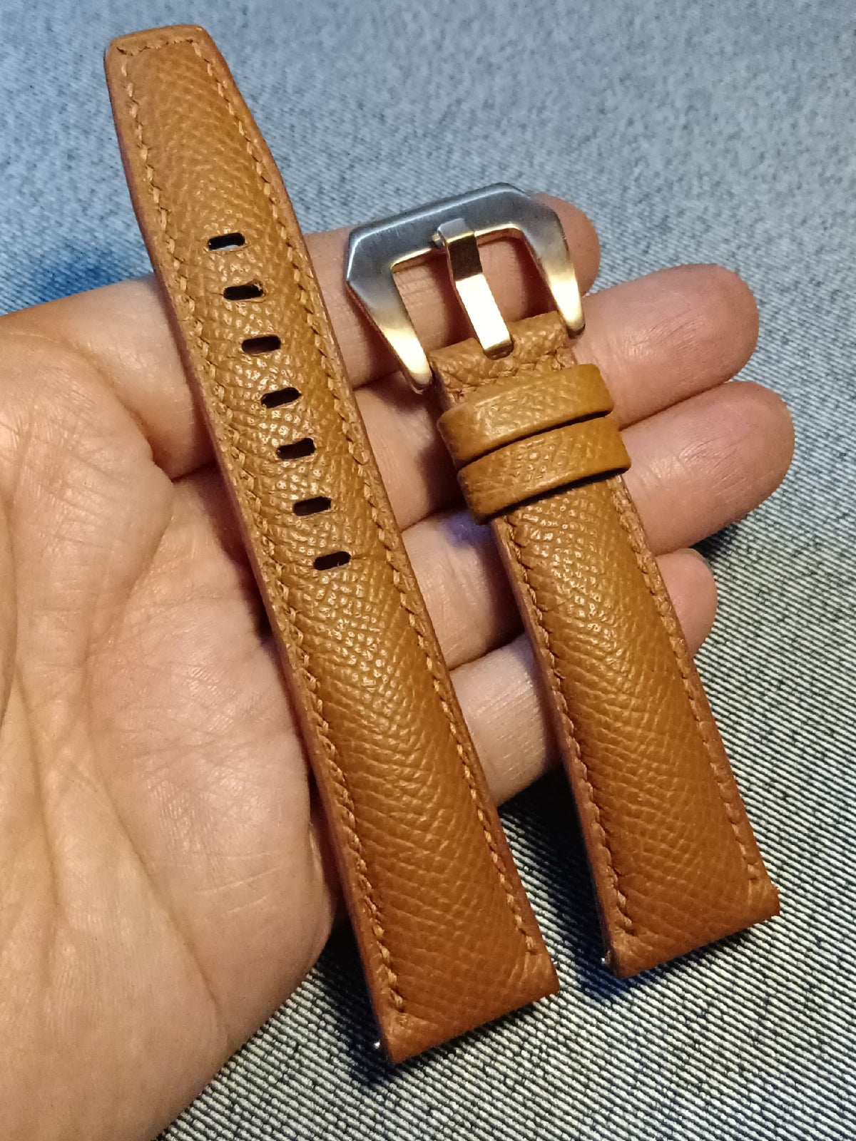 Epsom Leather Watch Strap 22mm to 18mm