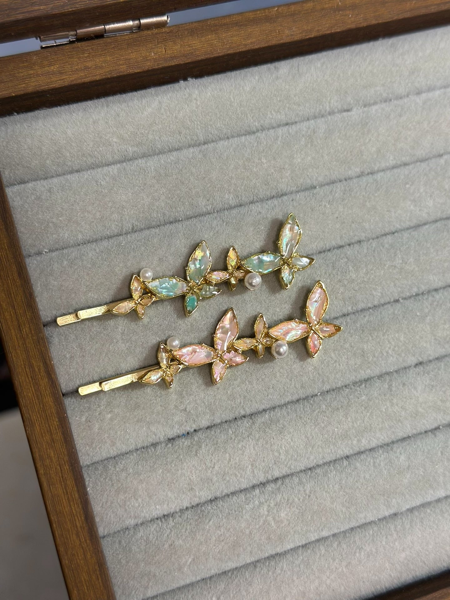 Butterfly Shell Inlay Hair Clip