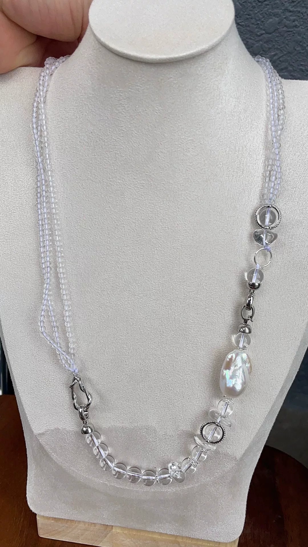 Detachable Freshwater Baroque Pearl Necklace Set