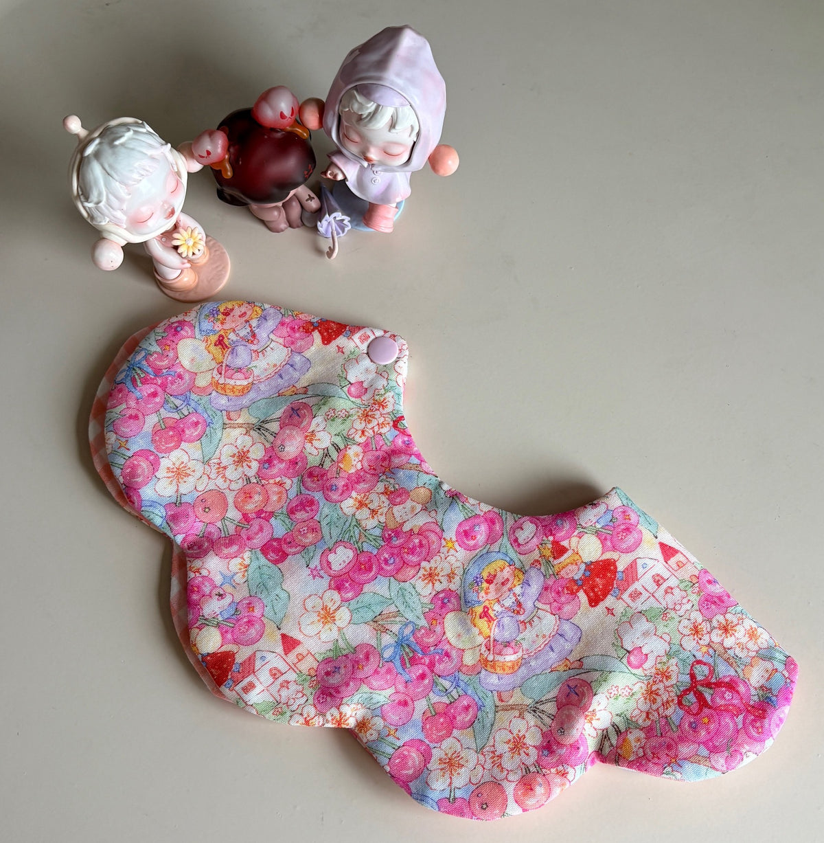 Bavoir bébé en gaze de coton, fermeture à pression