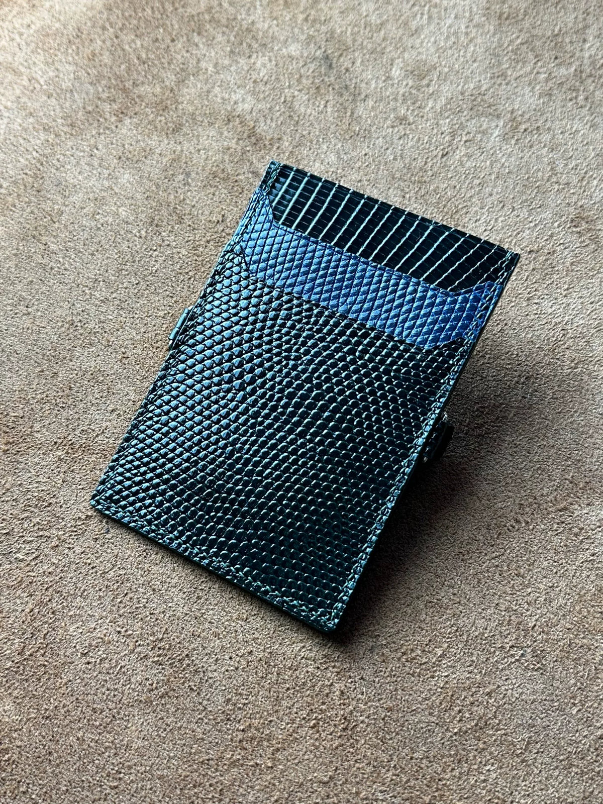 Textured Leather Mushroom Notebook Cover with Card Pocket