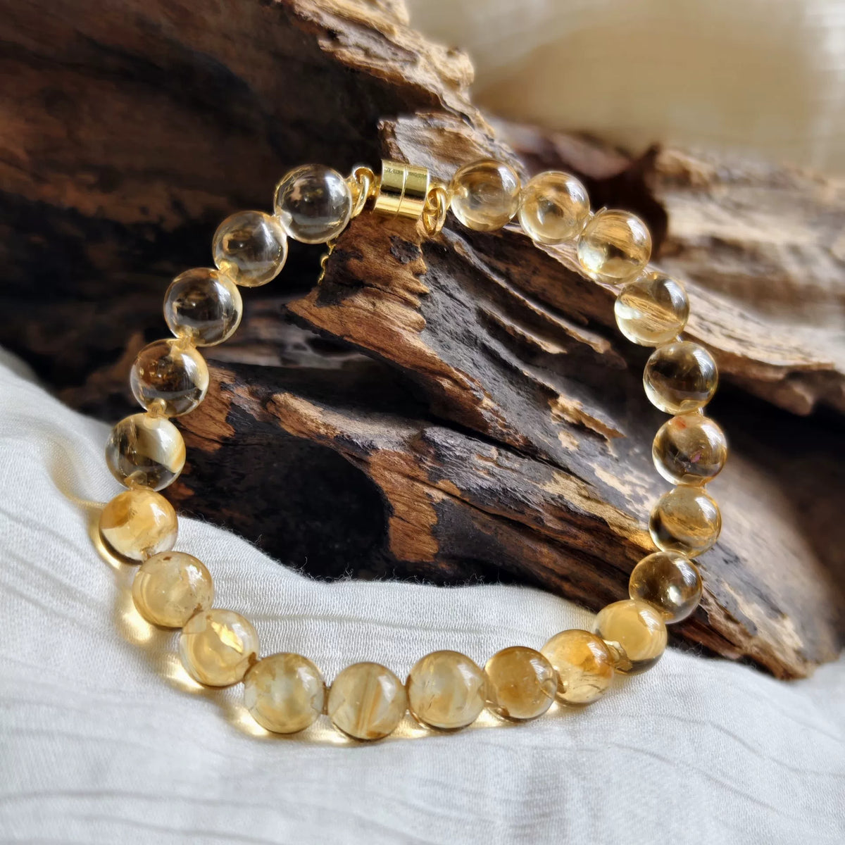 Pulseira de Quartzo Citrino Natural 8.3mm