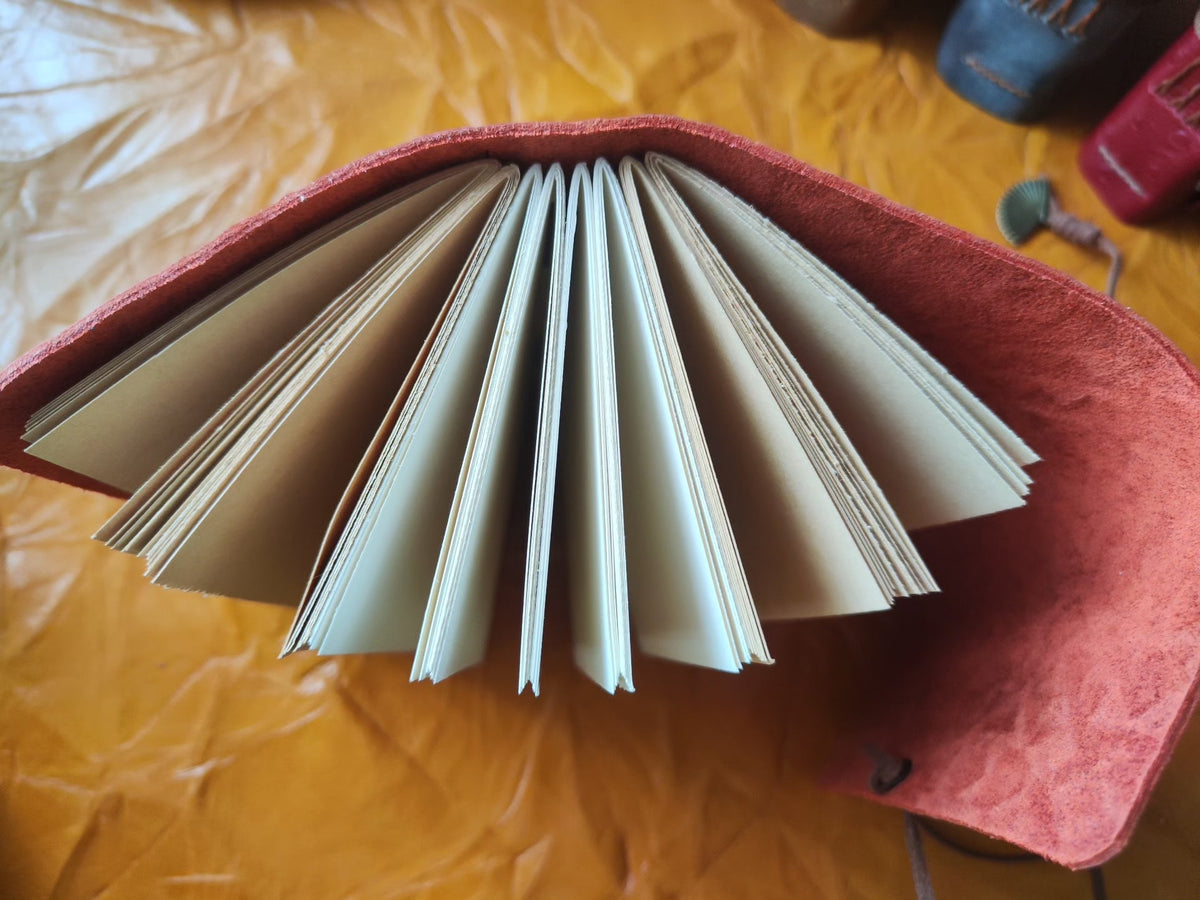 Handcrafted Leather Notebook with Embossed Cover
