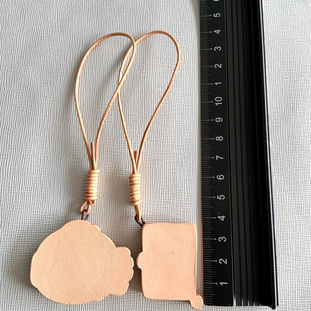 Handmade Leather Panda and Notebook Charm Set