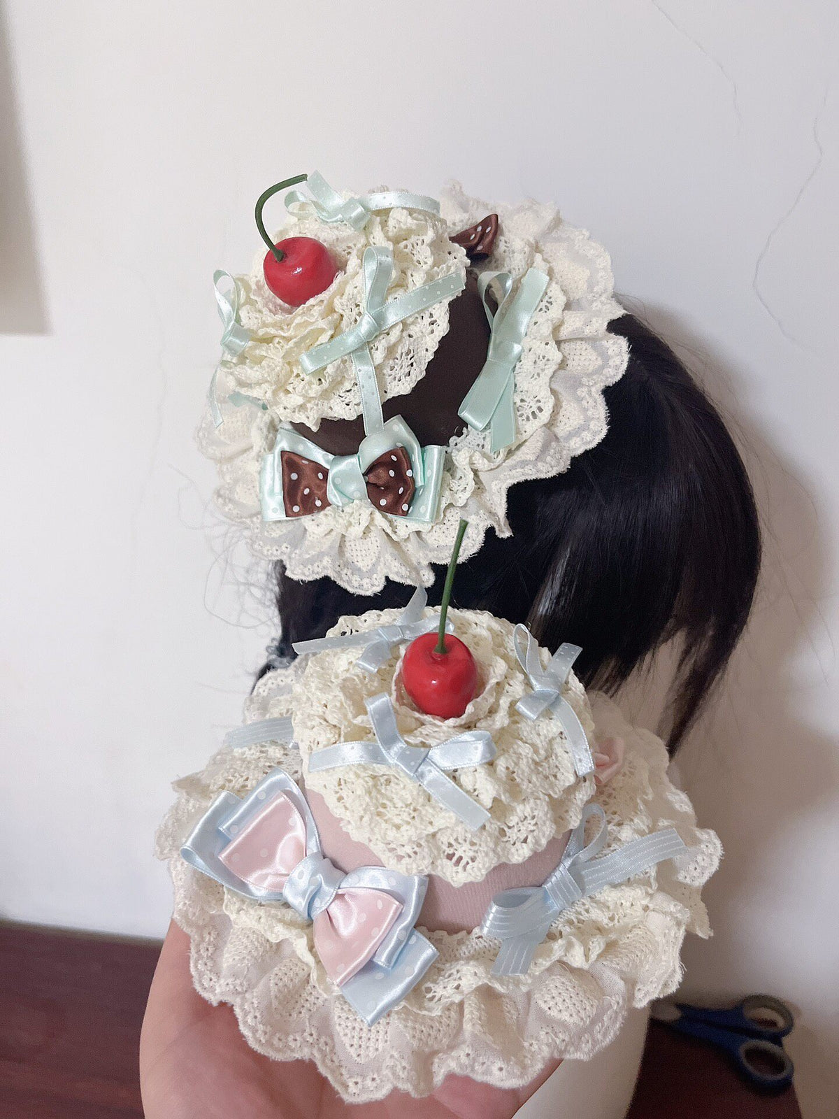 Lolita Cupcake Mini Hat Lace