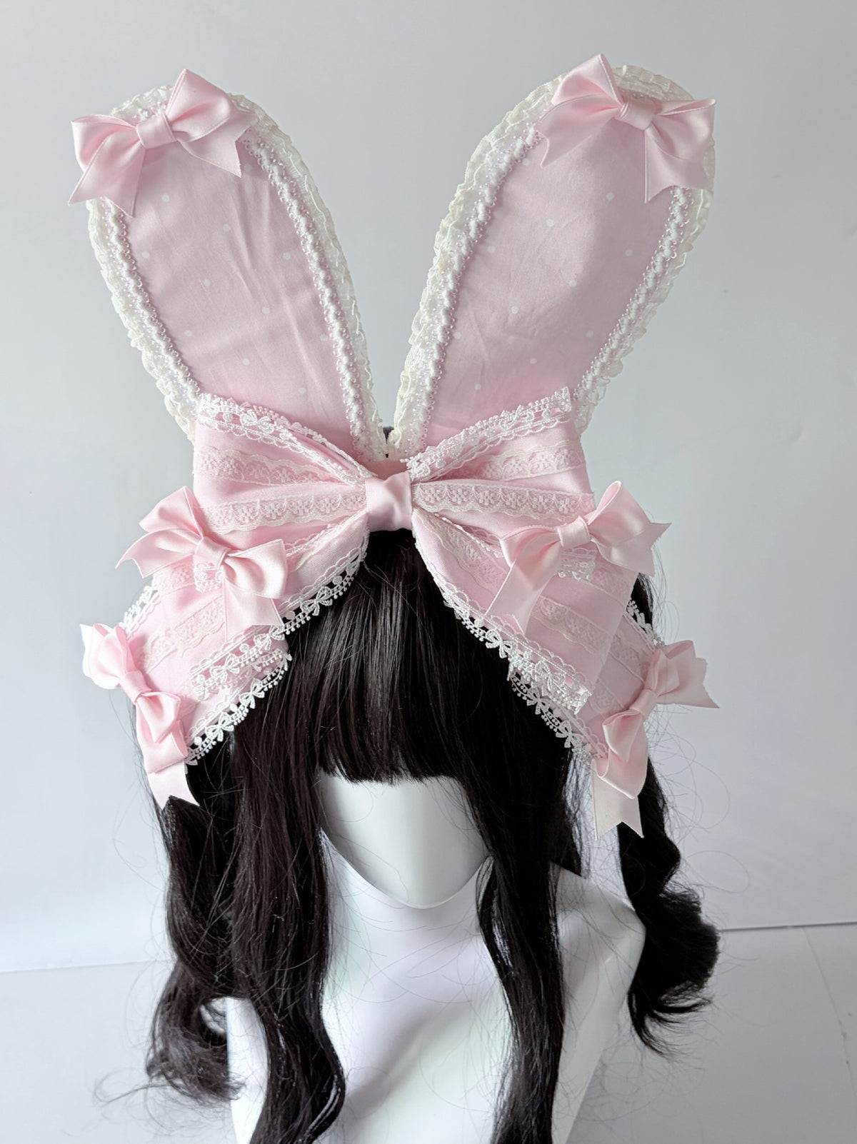 Pink Bunny Ear Bow Lolita Headband