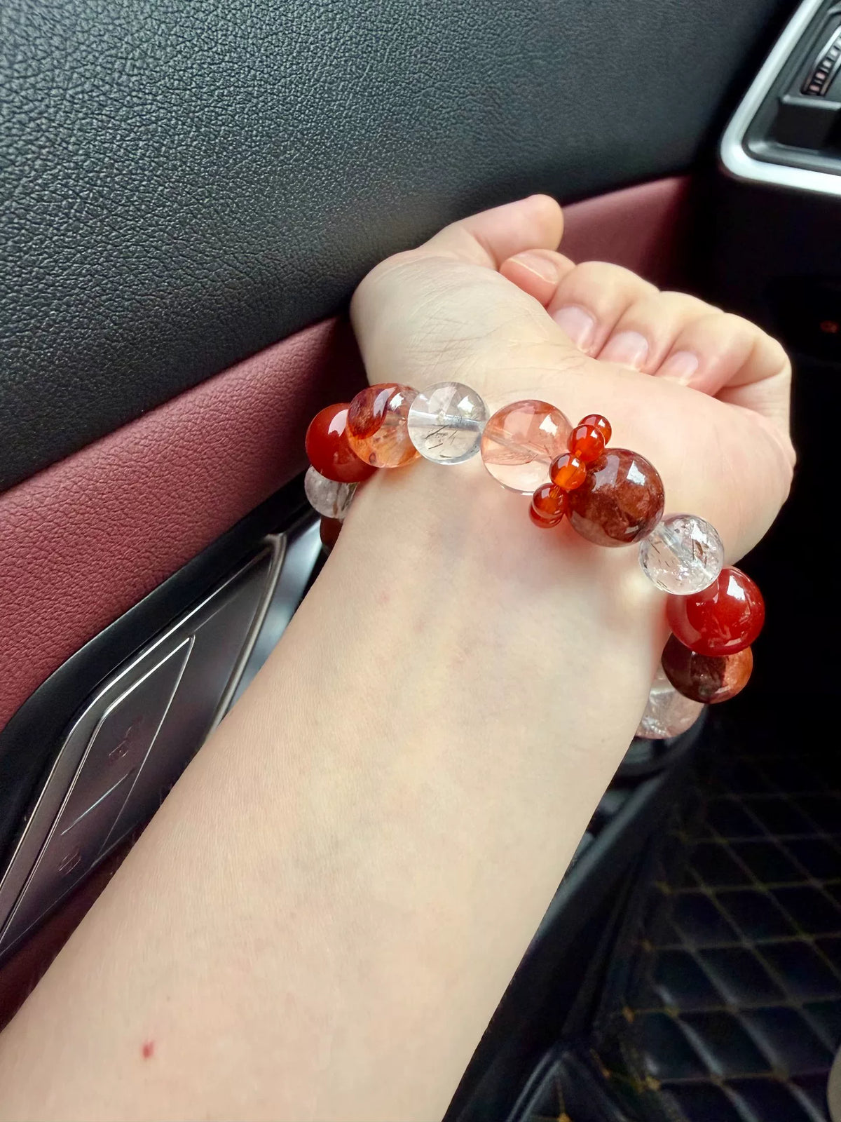 Bracelet en perles de pierres mélangées fait main