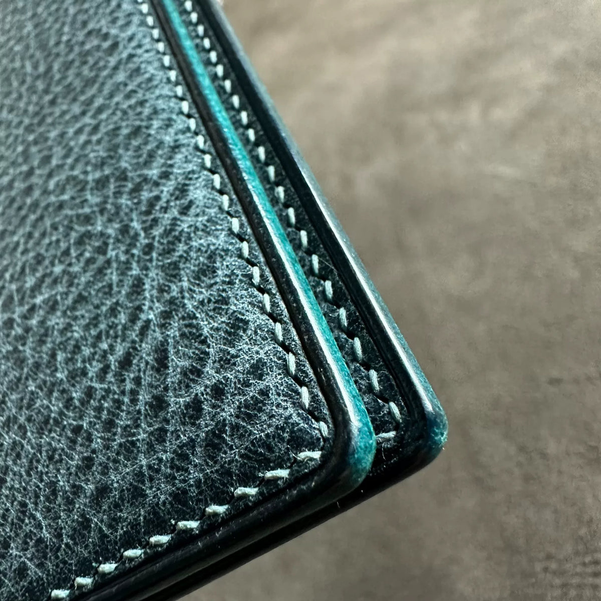 A7 Minimalist Loose Leaf Binder Teal Leather