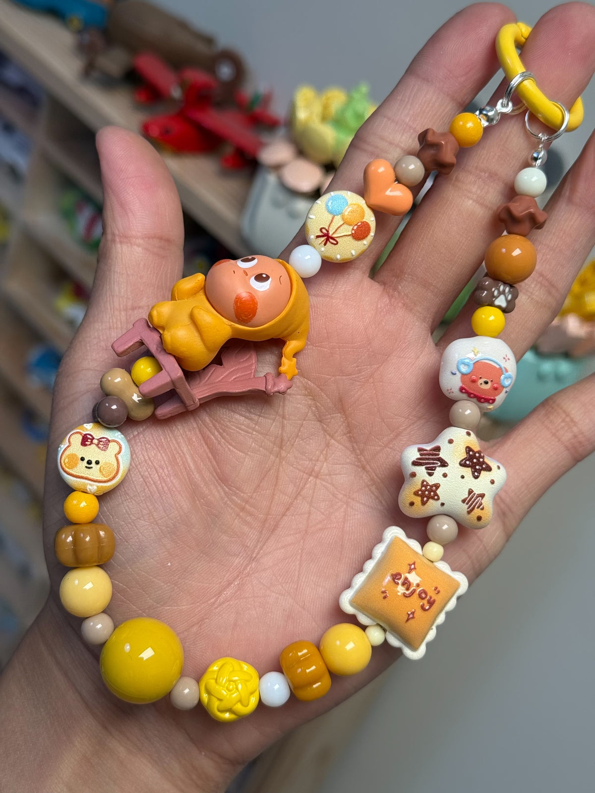 Star Character Beaded Phone Strap Charm