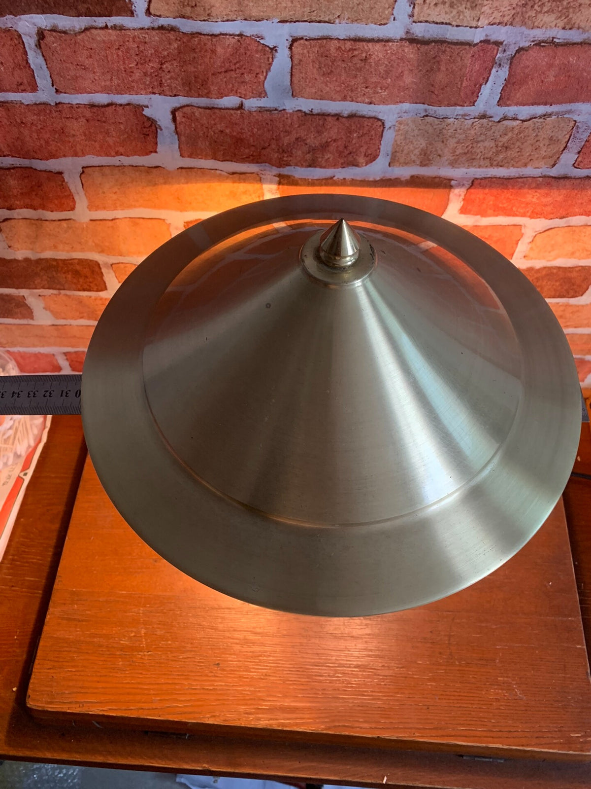Candeeiro de Mesa em Metal e Latão Vintage