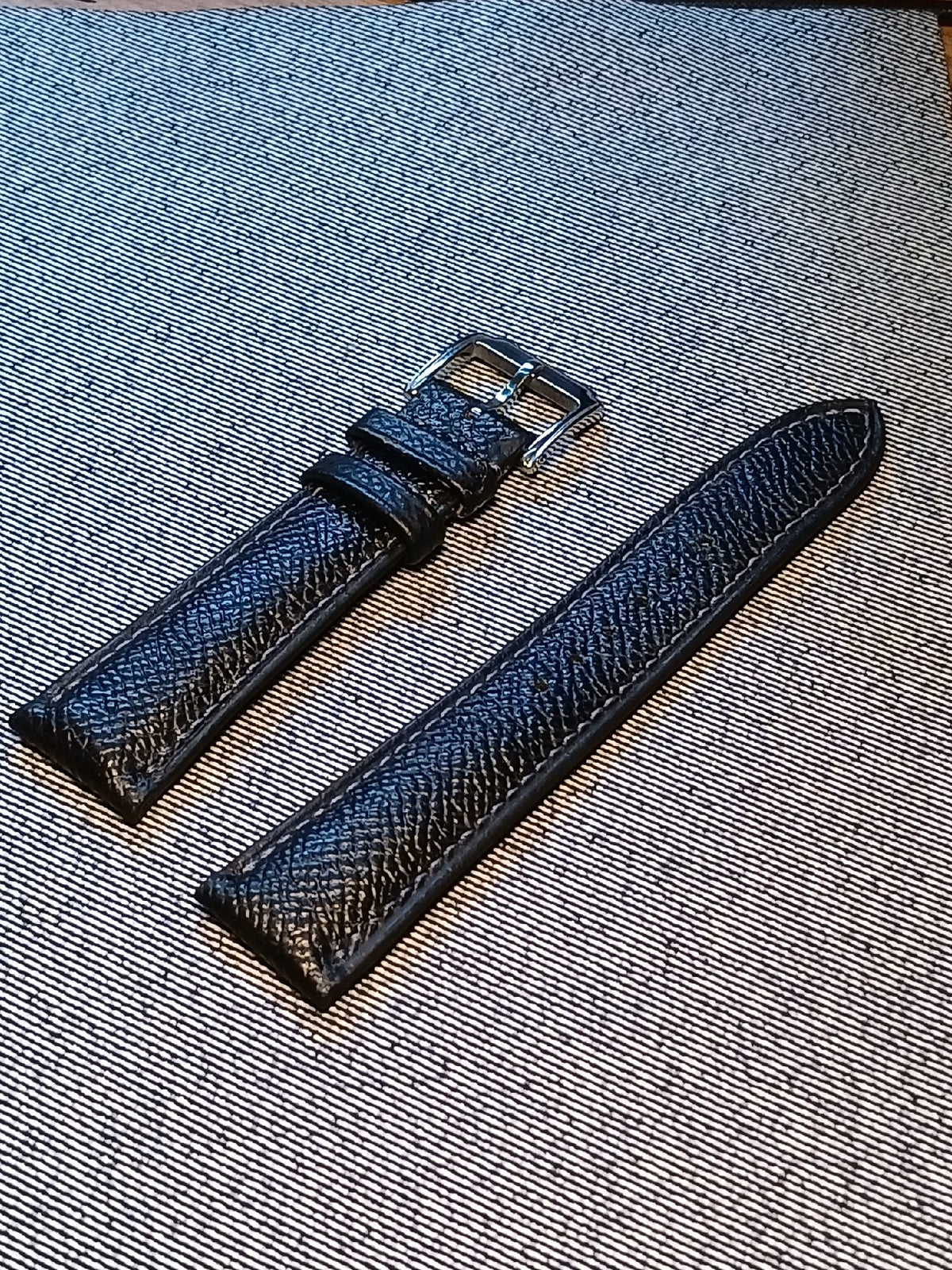 Epsom Calfskin Watch Strap 21mm Black