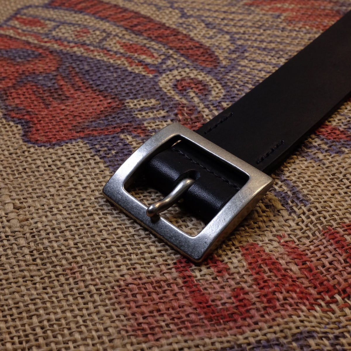 Vintage Leather Belt 40mm Black