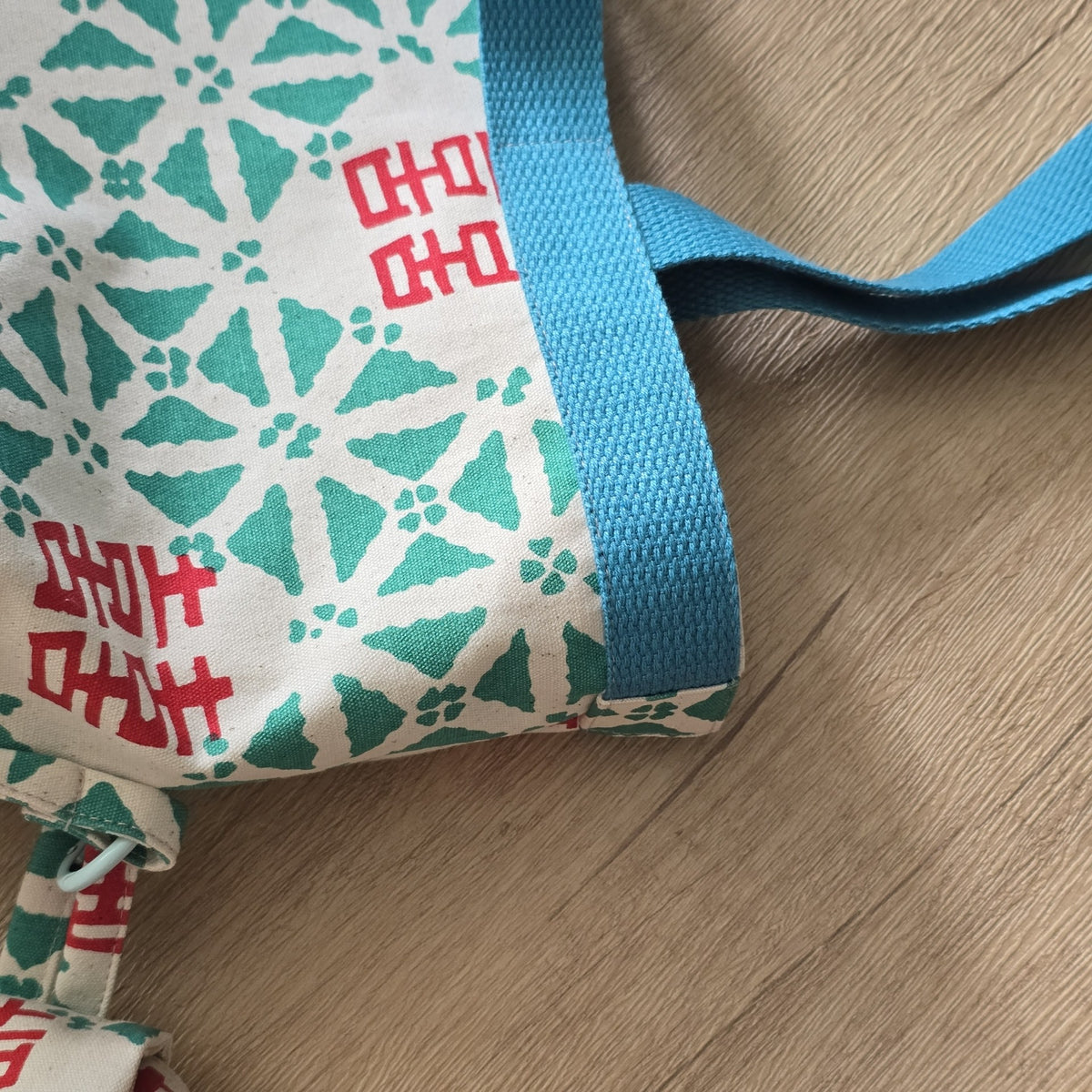 Red Double Happiness Printed Canvas Tote Bag