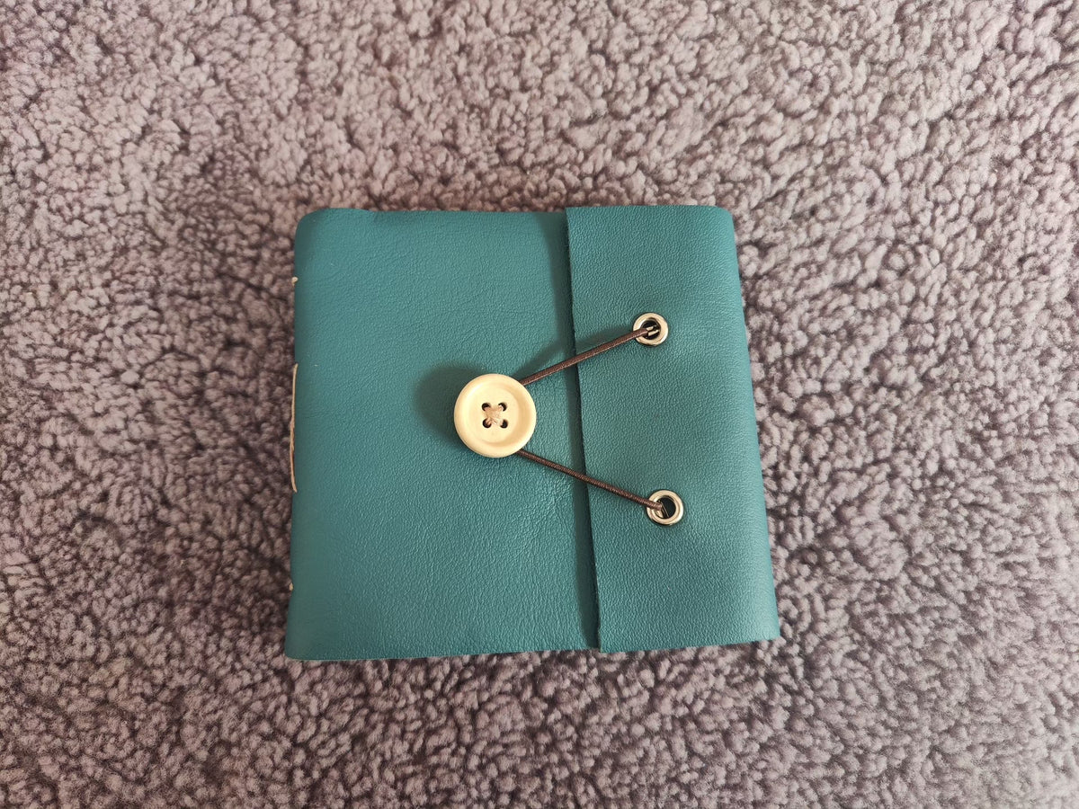 Handcrafted Leather Notebook with Pebbled Cowhide Cover